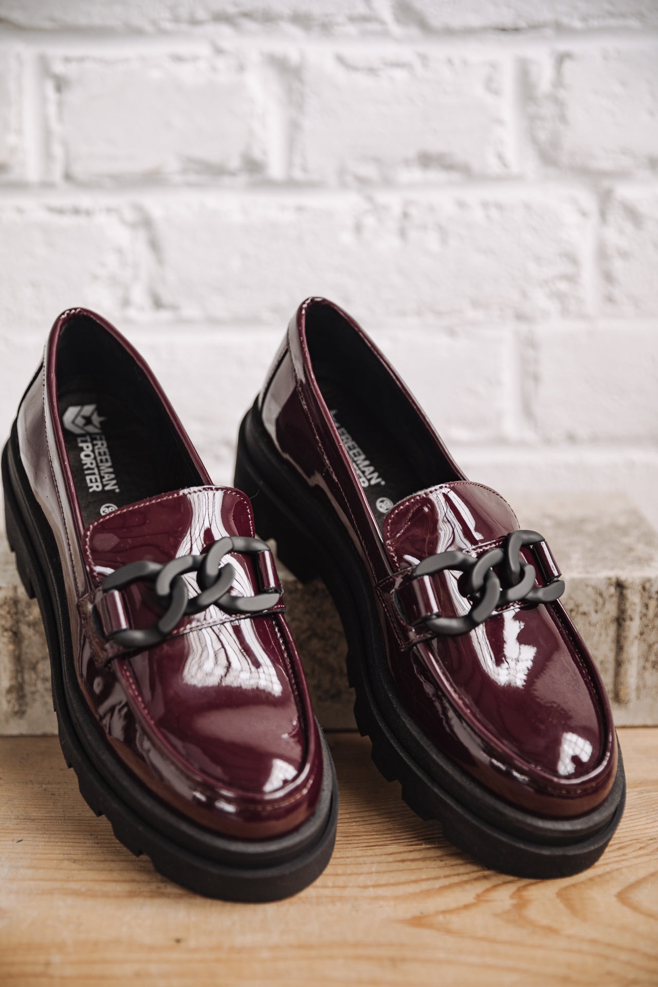 Mocassins Femme Caro Varnish bordeaux | Freeman T. Porter