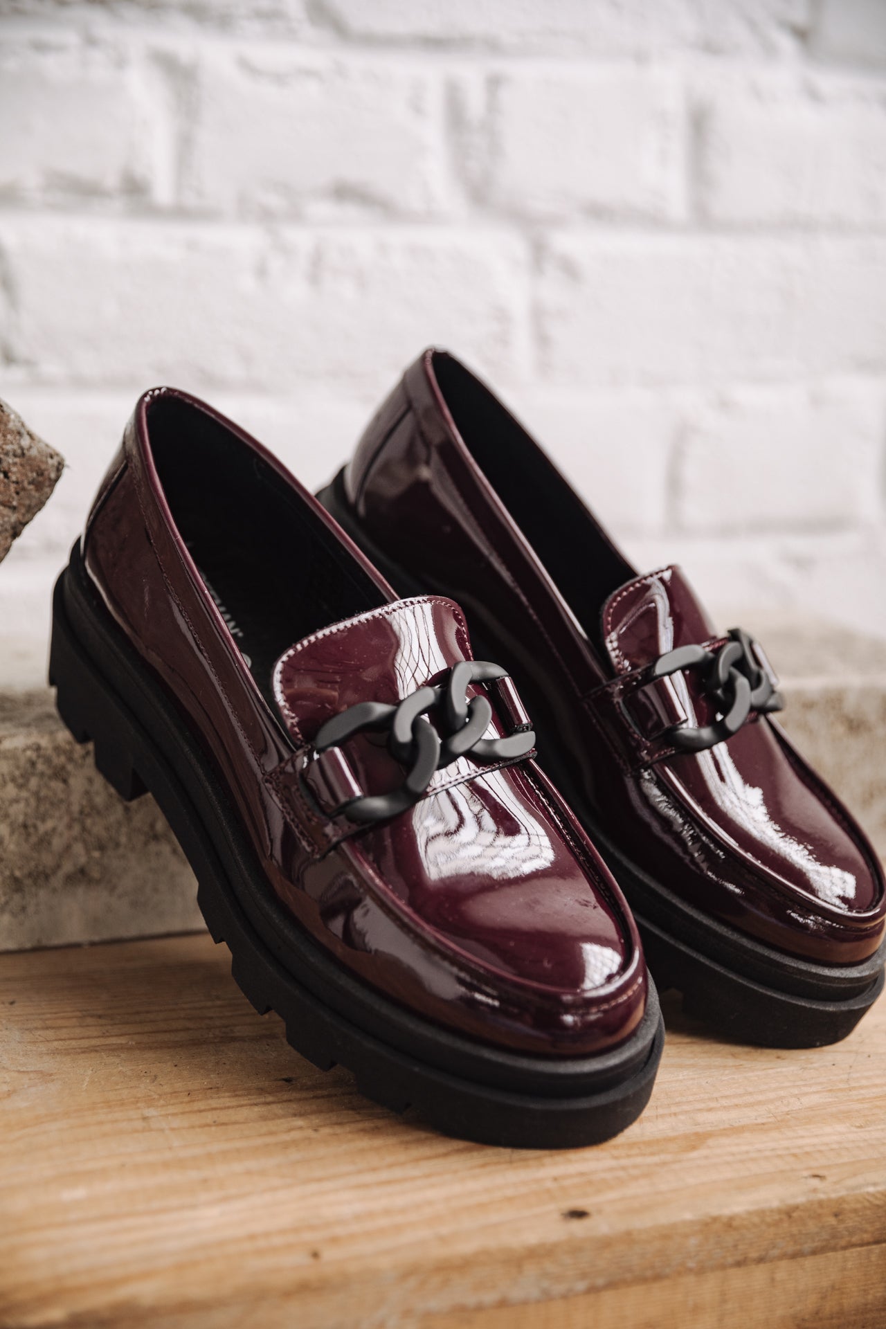 Mocassins Femme Caro Varnish bordeaux | Freeman T. Porter
