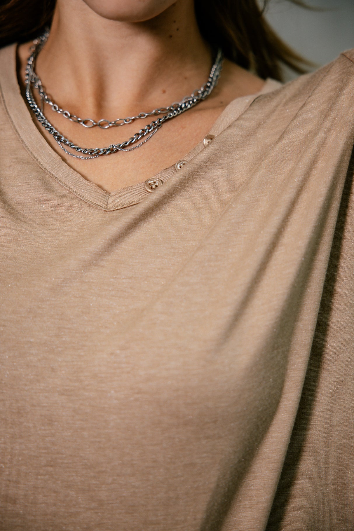 T-shirt logo en strass Femme Torina Icon beige | Freeman T. Porter