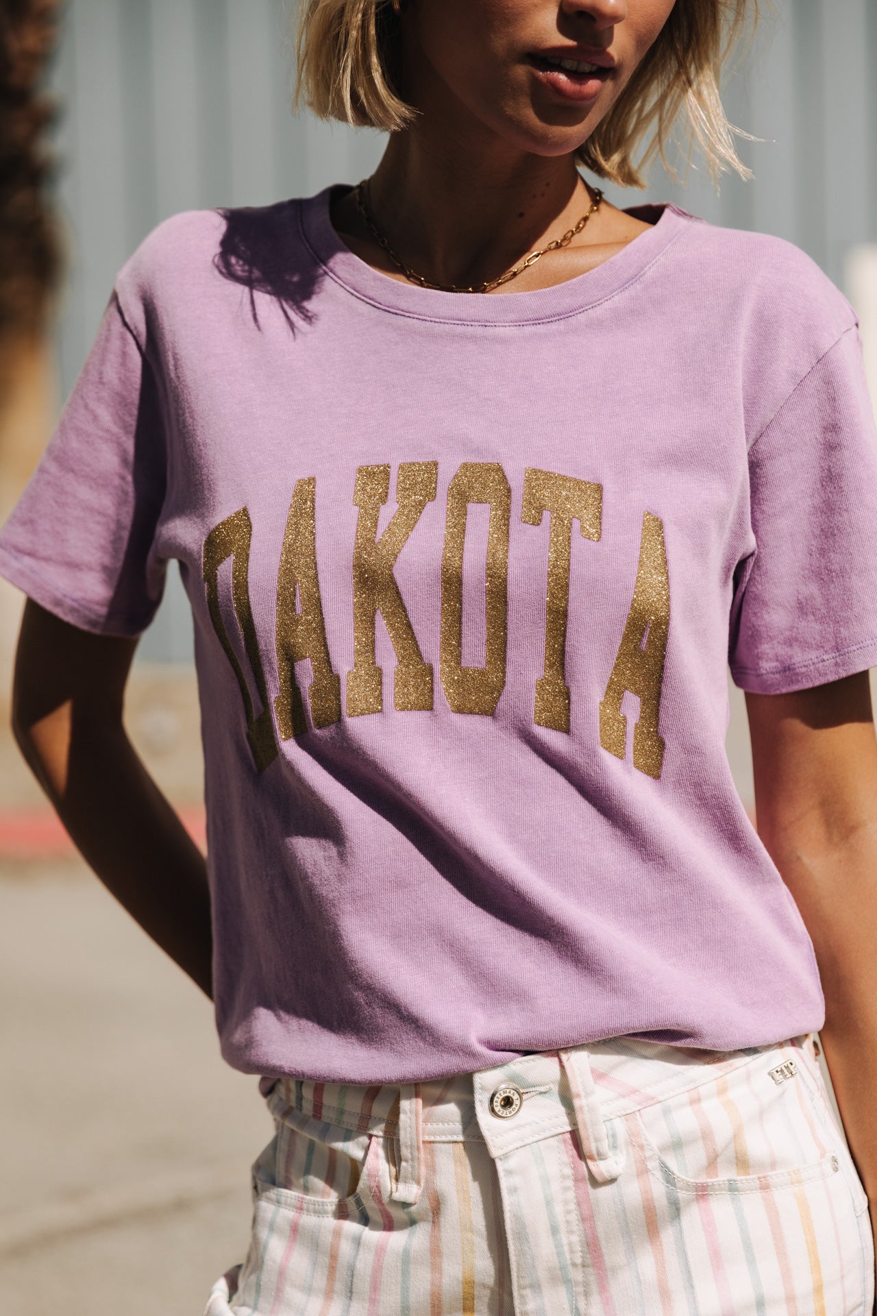 T-Shirt manches courtes Woman Suria Print Dakota lavender | Freeman T. Porter
