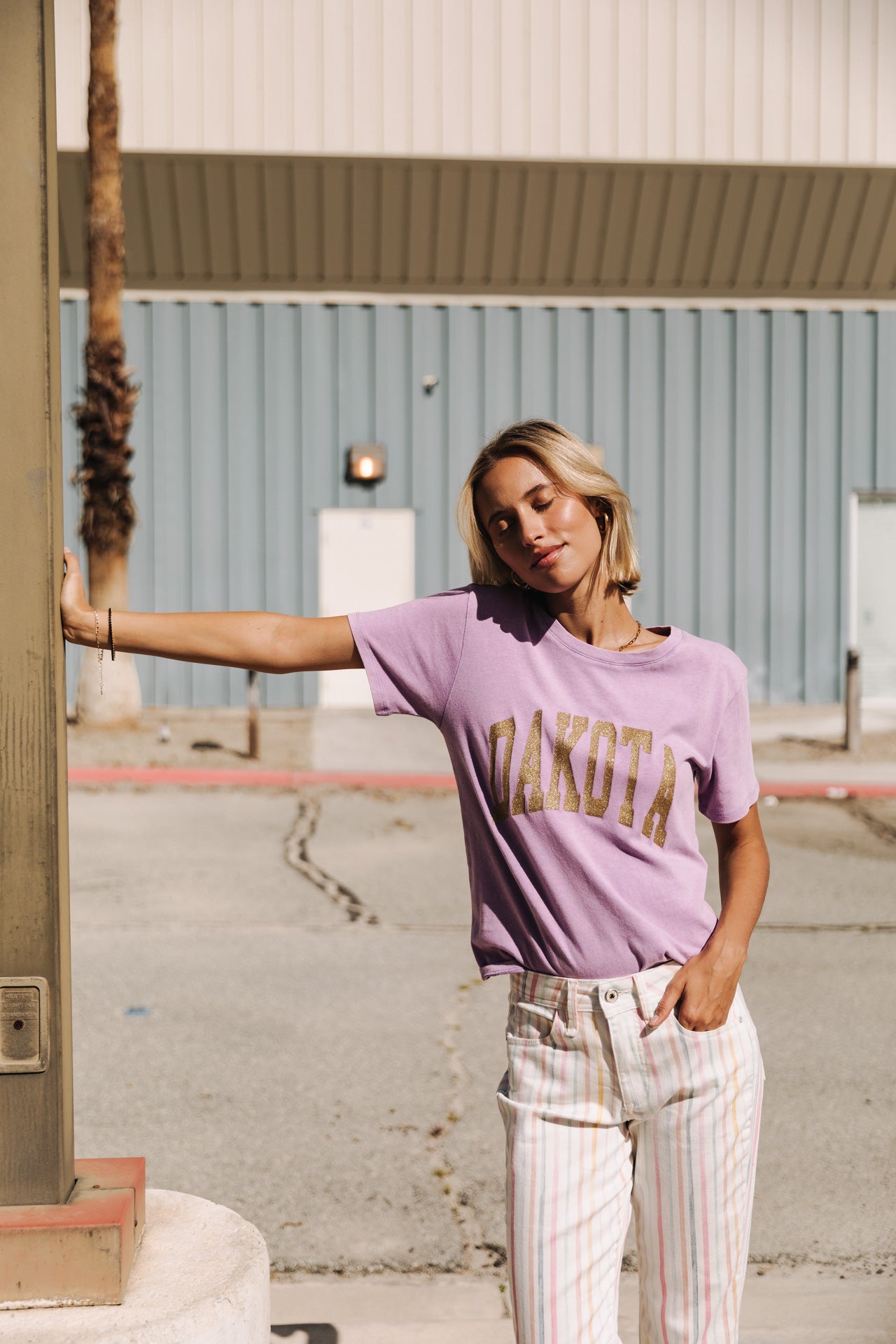 T-Shirt manches courtes Woman Suria Print Dakota lavender | Freeman T. Porter