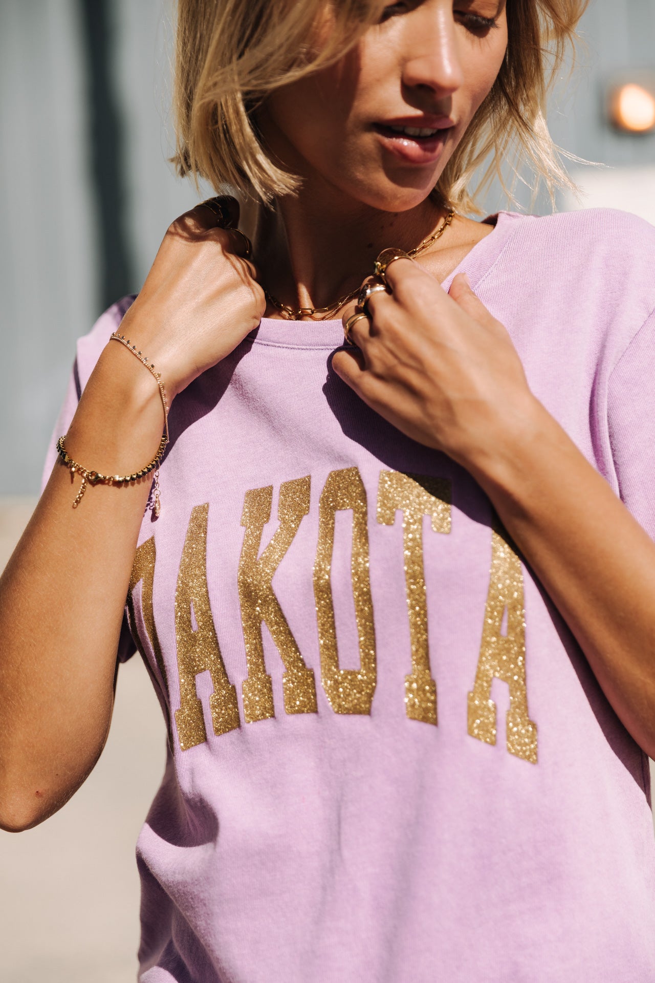 T-Shirt manches courtes Woman Suria Print Dakota lavender | Freeman T. Porter