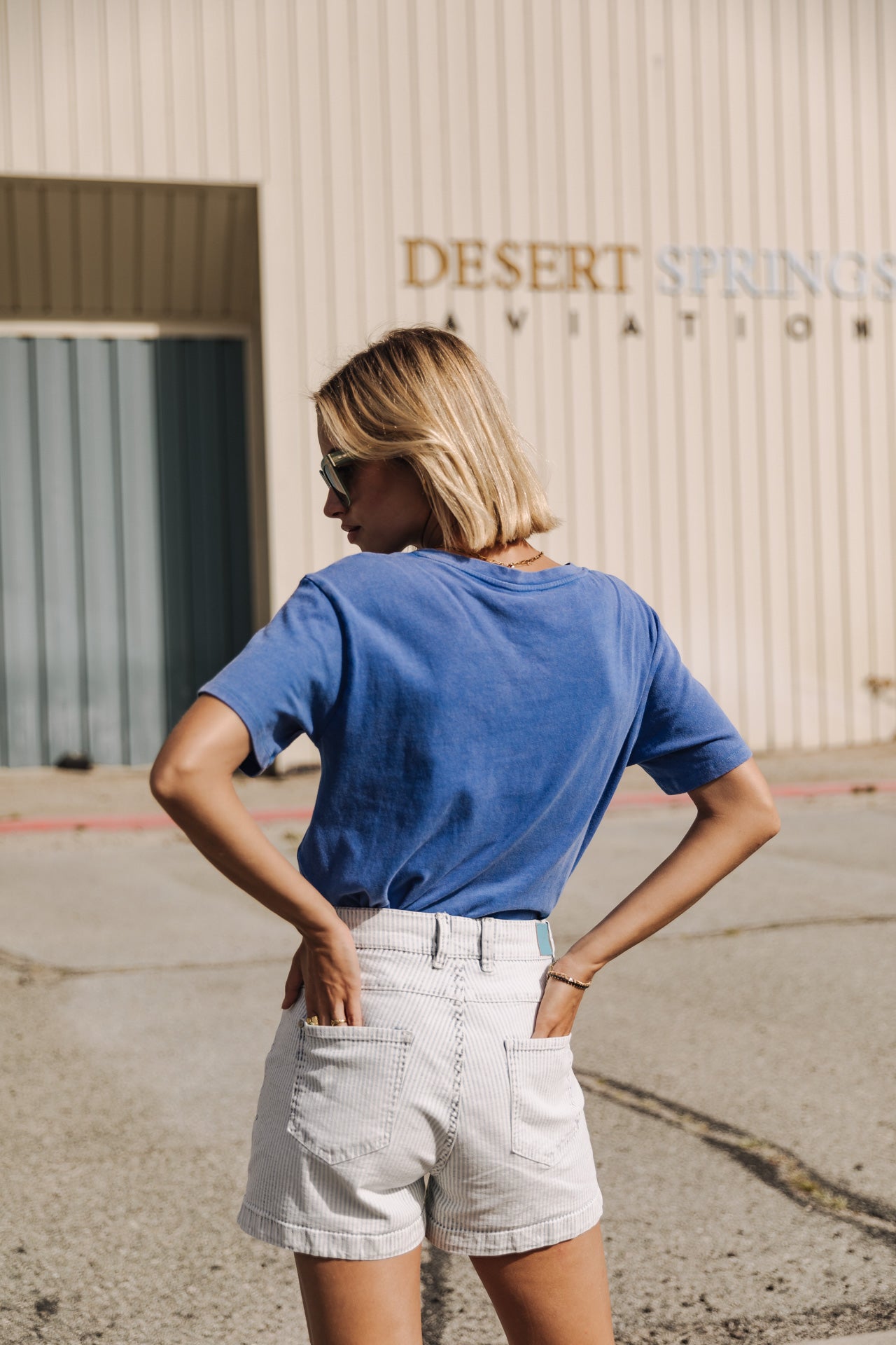T-Shirt manches courtes Frau Suria Print Houston princess blue | Freeman T. Porter