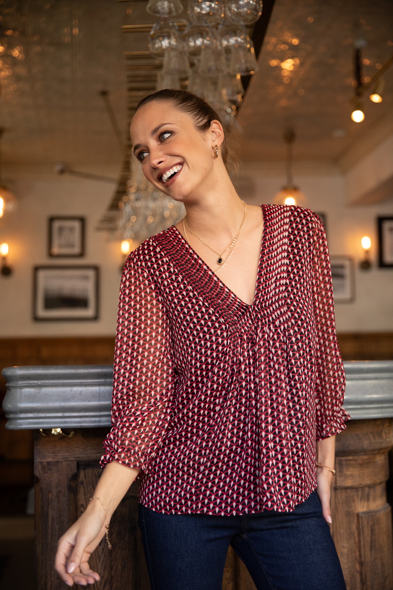 Top manches 3/4 Mujer Kamille Peak original | Freeman T. Porter