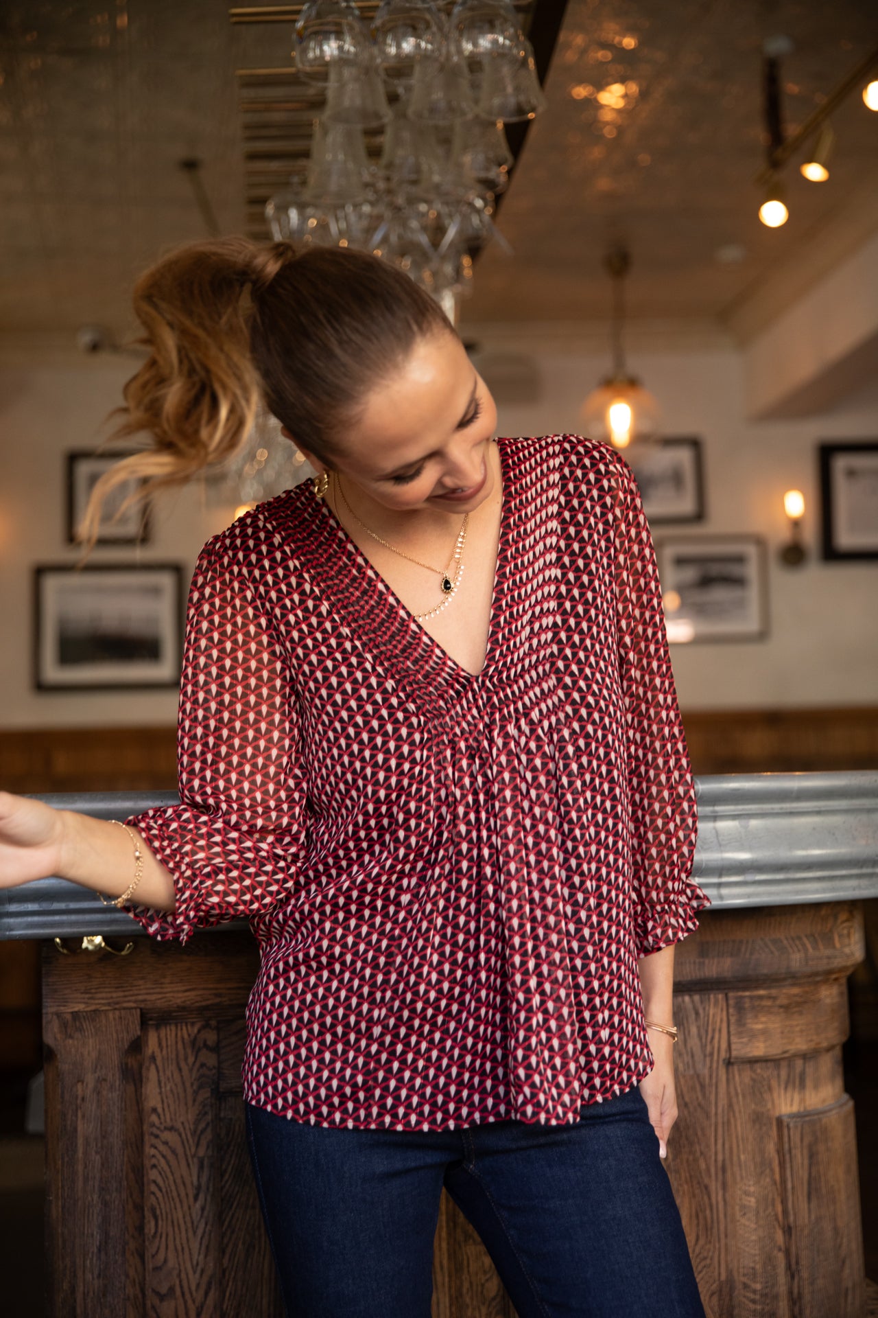 Top manches 3/4 Mujer Kamille Peak original | Freeman T. Porter