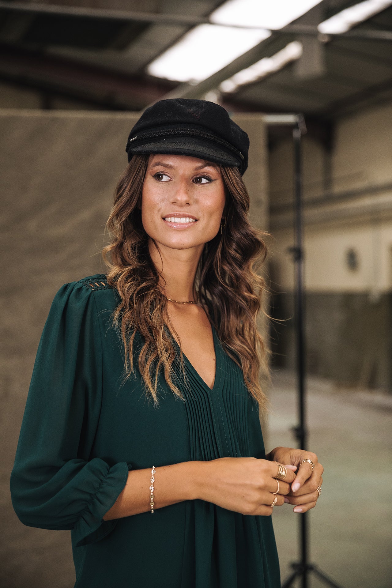 Top manches 3/4 Woman Kamille Voile deep teal | Freeman T. Porter