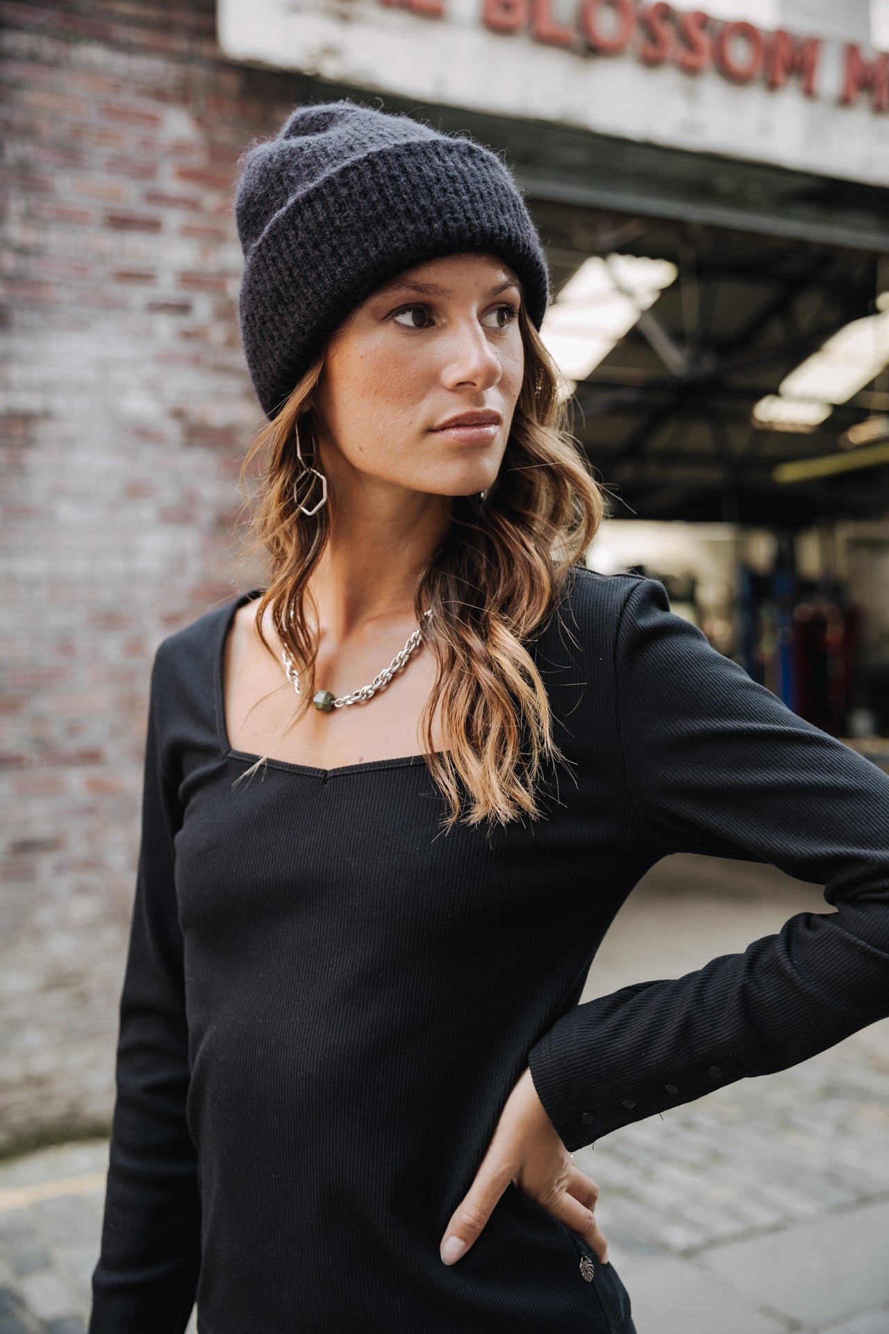 T-Shirt manches 3/4 Woman Tolma black | Freeman T. Porter