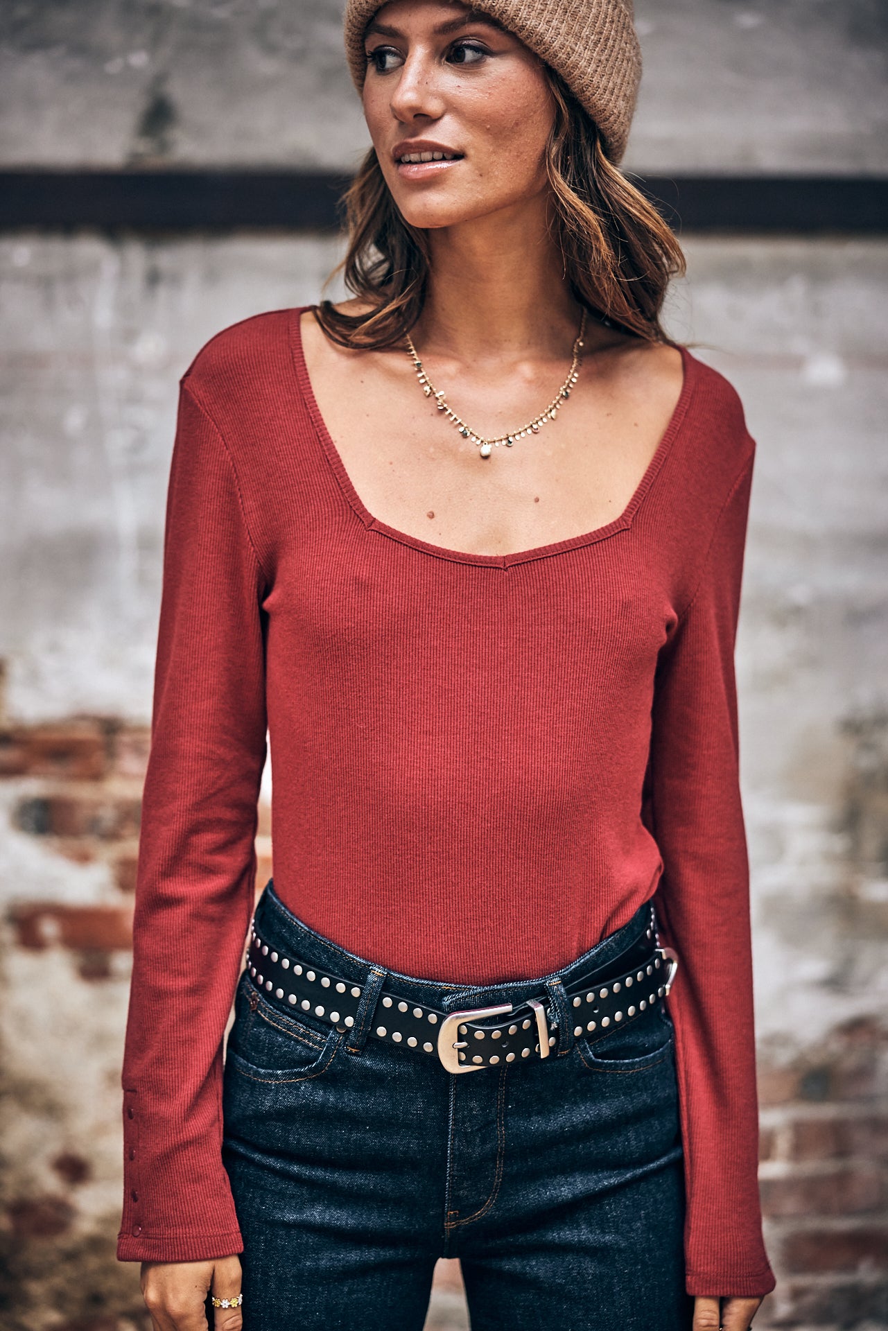 T-Shirt manches 3/4 Woman Tolma rhubarb | Freeman T. Porter