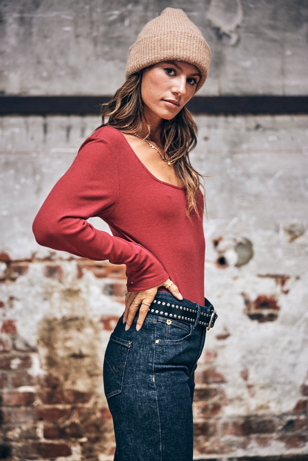 T-Shirt manches 3/4 Woman Tolma rhubarb | Freeman T. Porter
