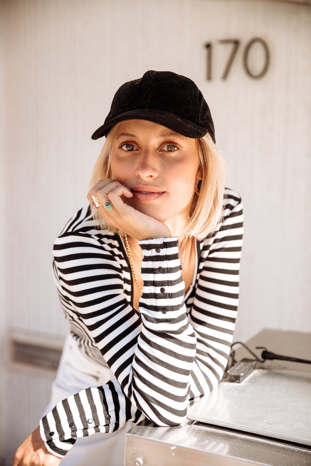 T-Shirt manches 3/4 Woman Tolma Stripes white | Freeman T. Porter