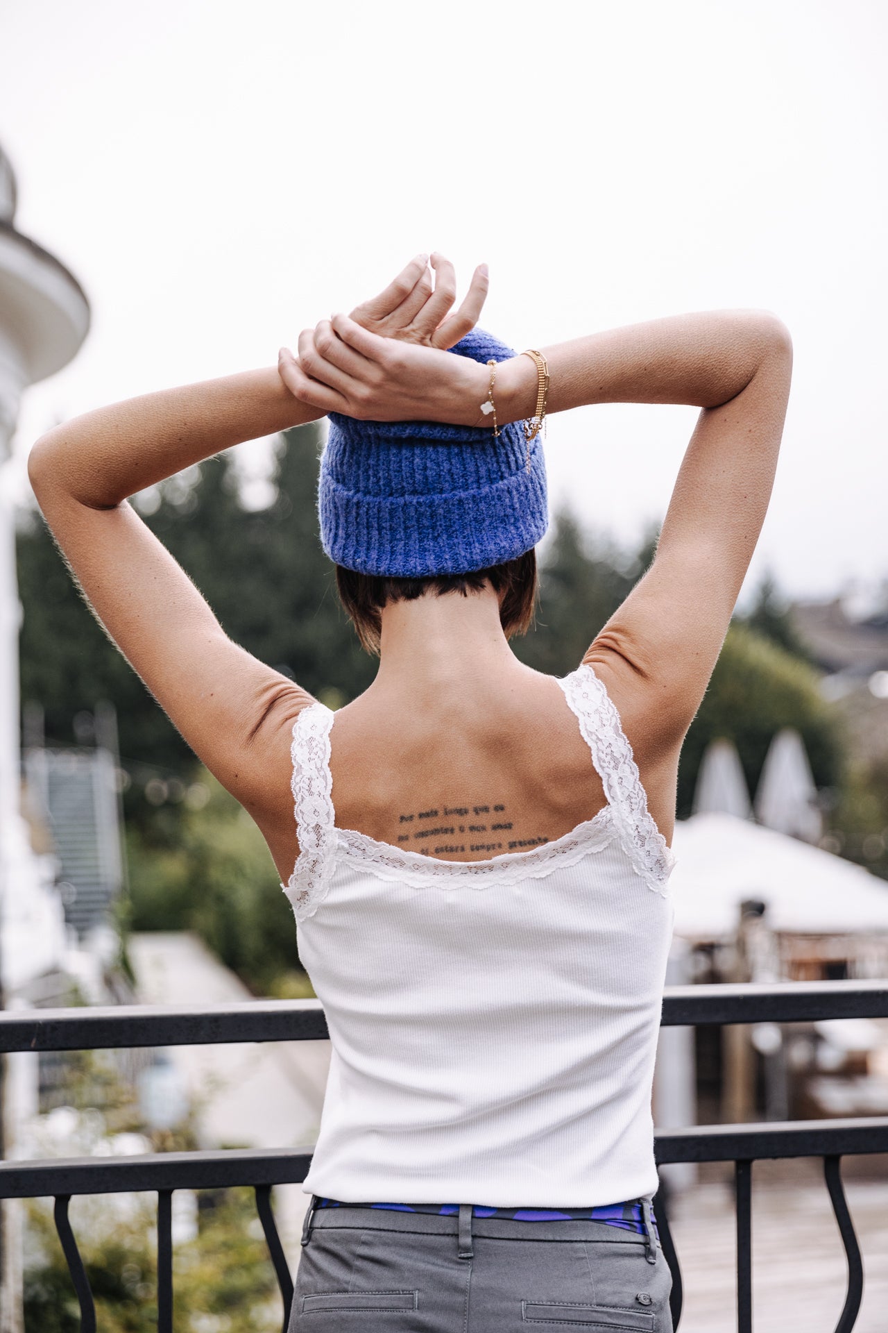 T-shirt sans manche Frau Dansy Rib white | Freeman T. Porter