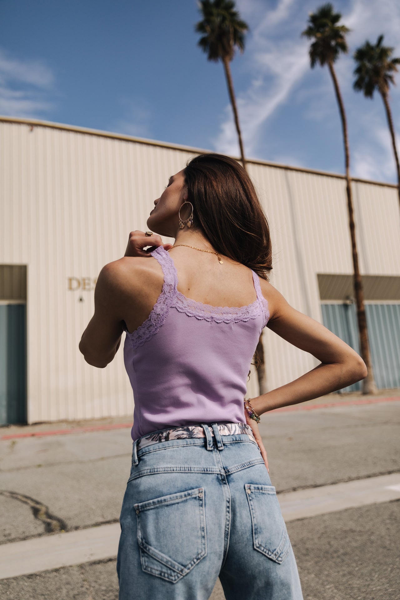 T-shirt sans manche Woman Dansy Rib purple rose | Freeman T. Porter
