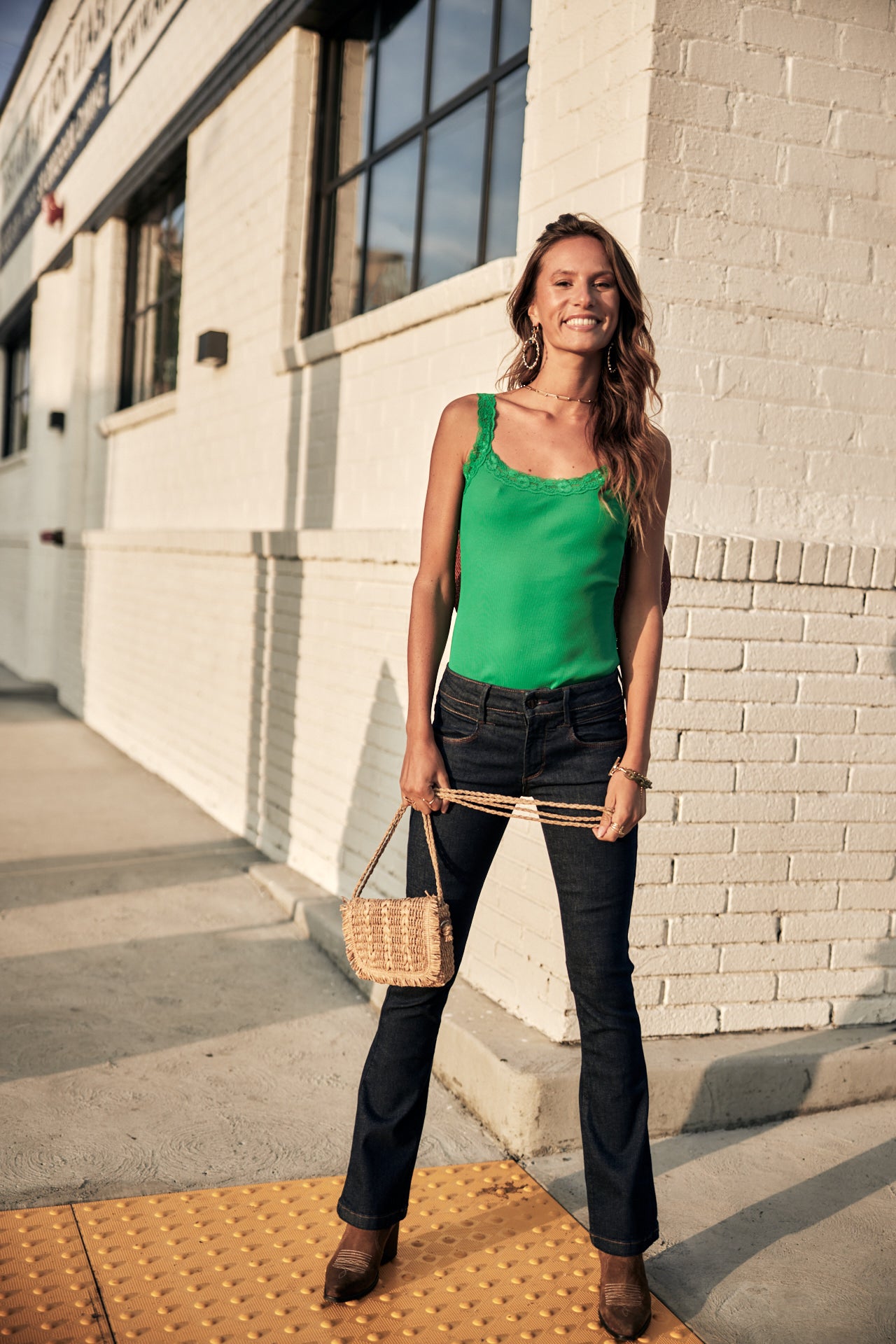T-shirt sans manche Woman Dansy Rib jolly green | Freeman T. Porter