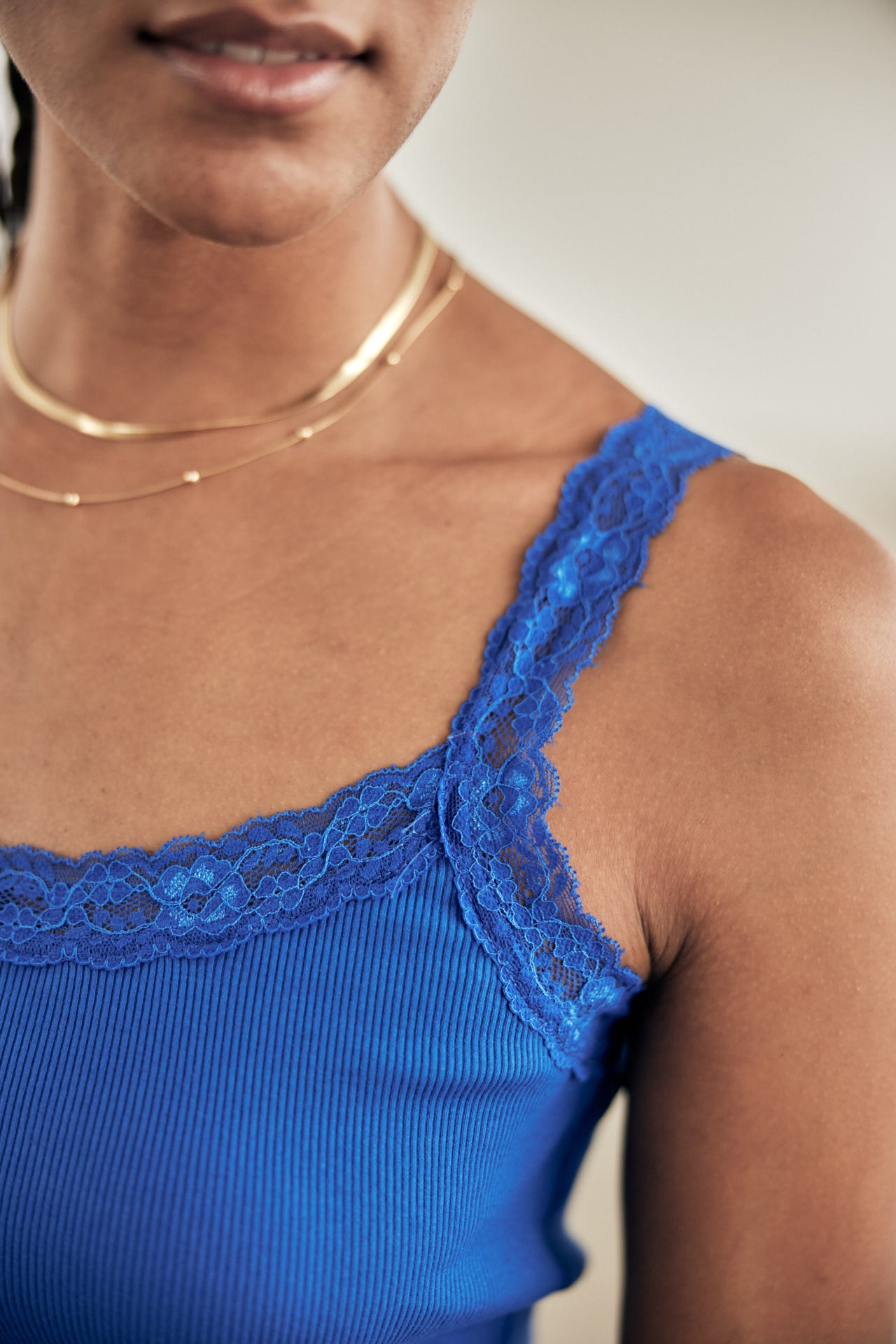 T-shirt sans manche Femme Dansy Rib princess blue | Freeman T. Porter
