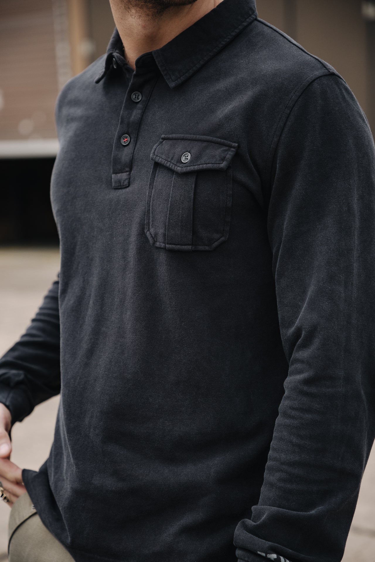 Polo manches longues Men Matthew Maclado black | Freeman T. Porter