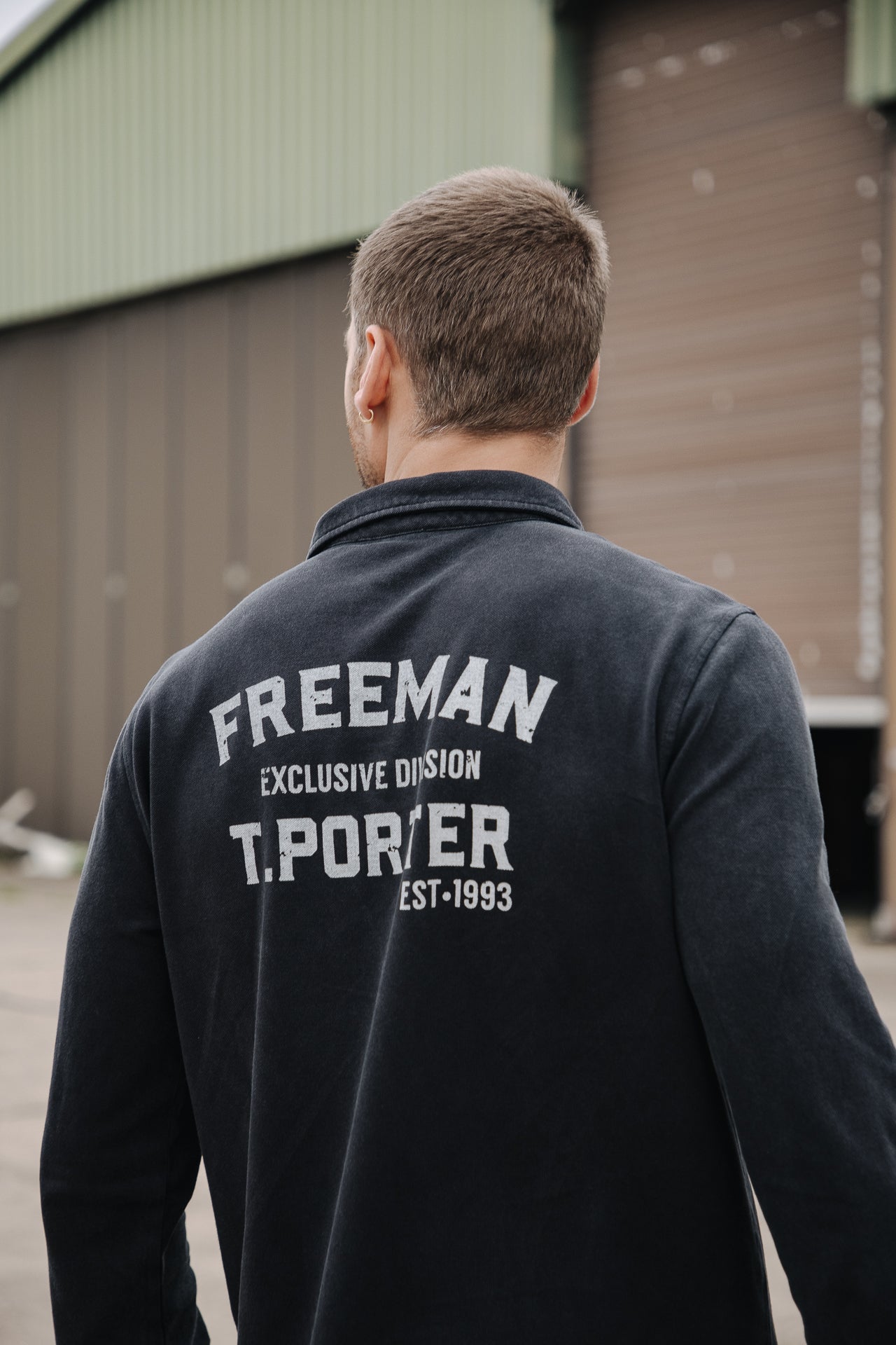 Polo manches longues Hombres Matthew Maclado black | Freeman T. Porter