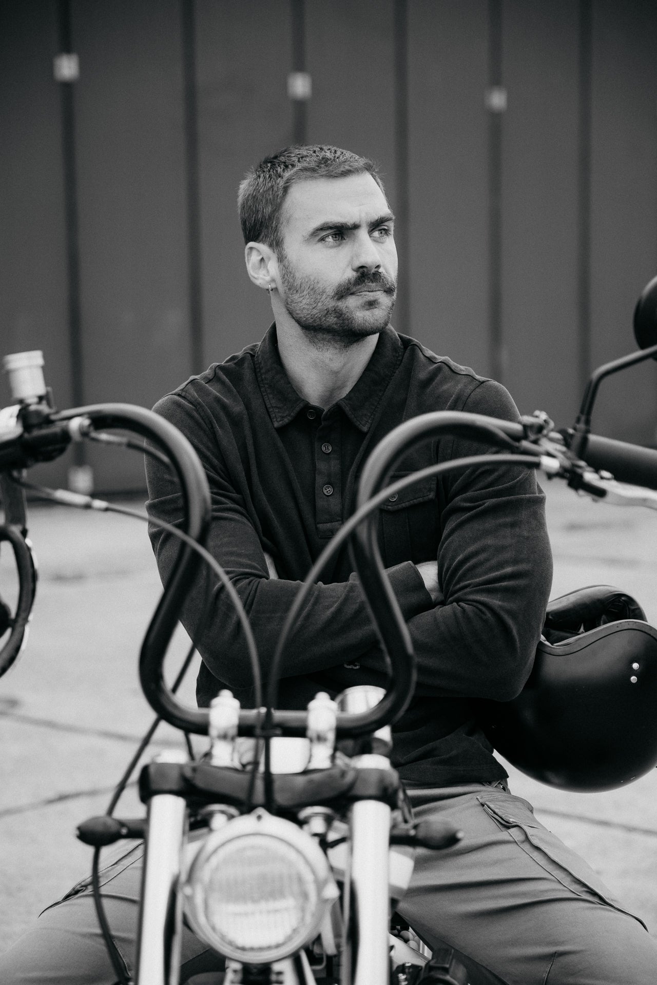 Polo manches longues Hombres Matthew Maclado black | Freeman T. Porter