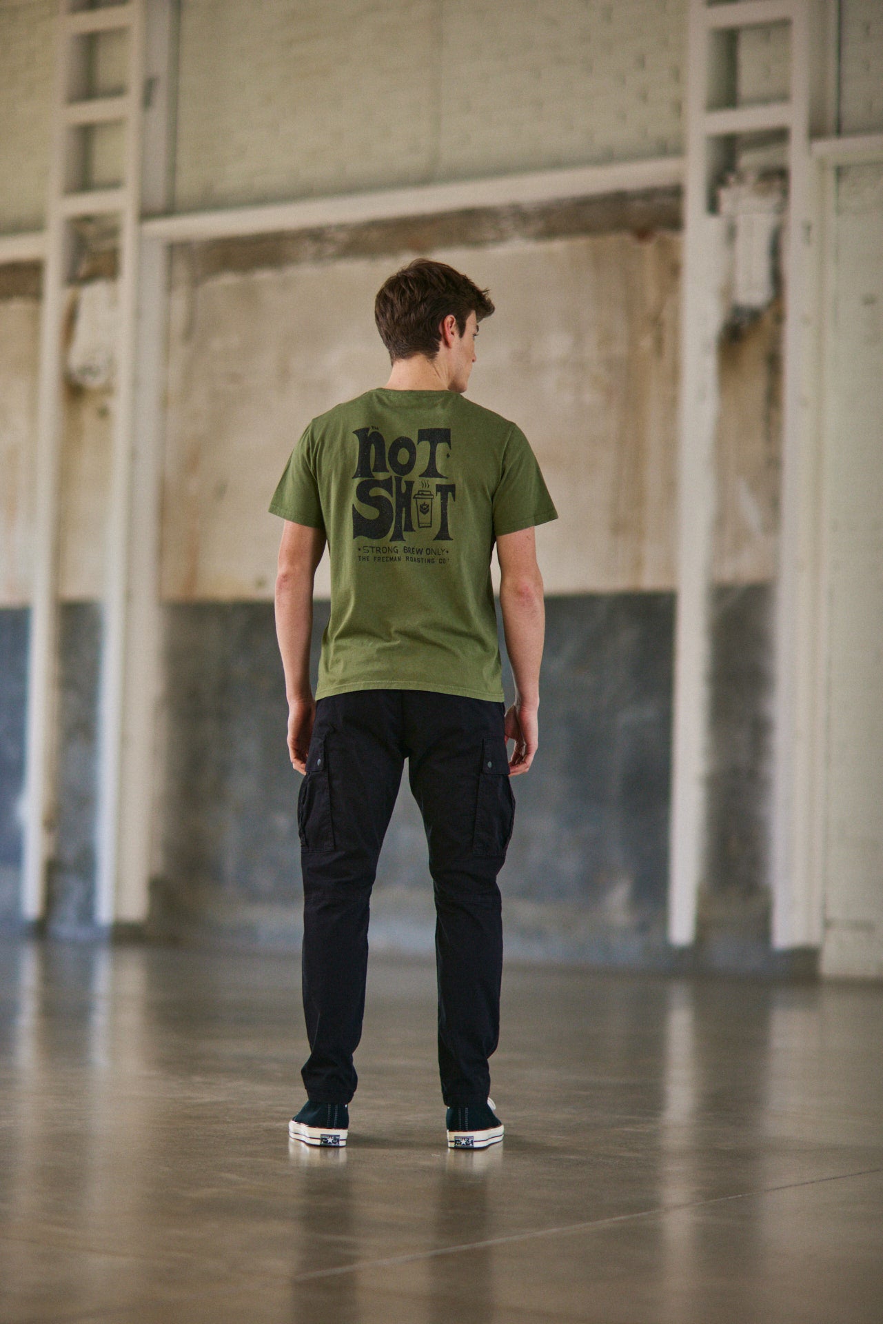 T-Shirt col rond Hombres Ivander Hot Shot winter moss | Freeman T. Porter