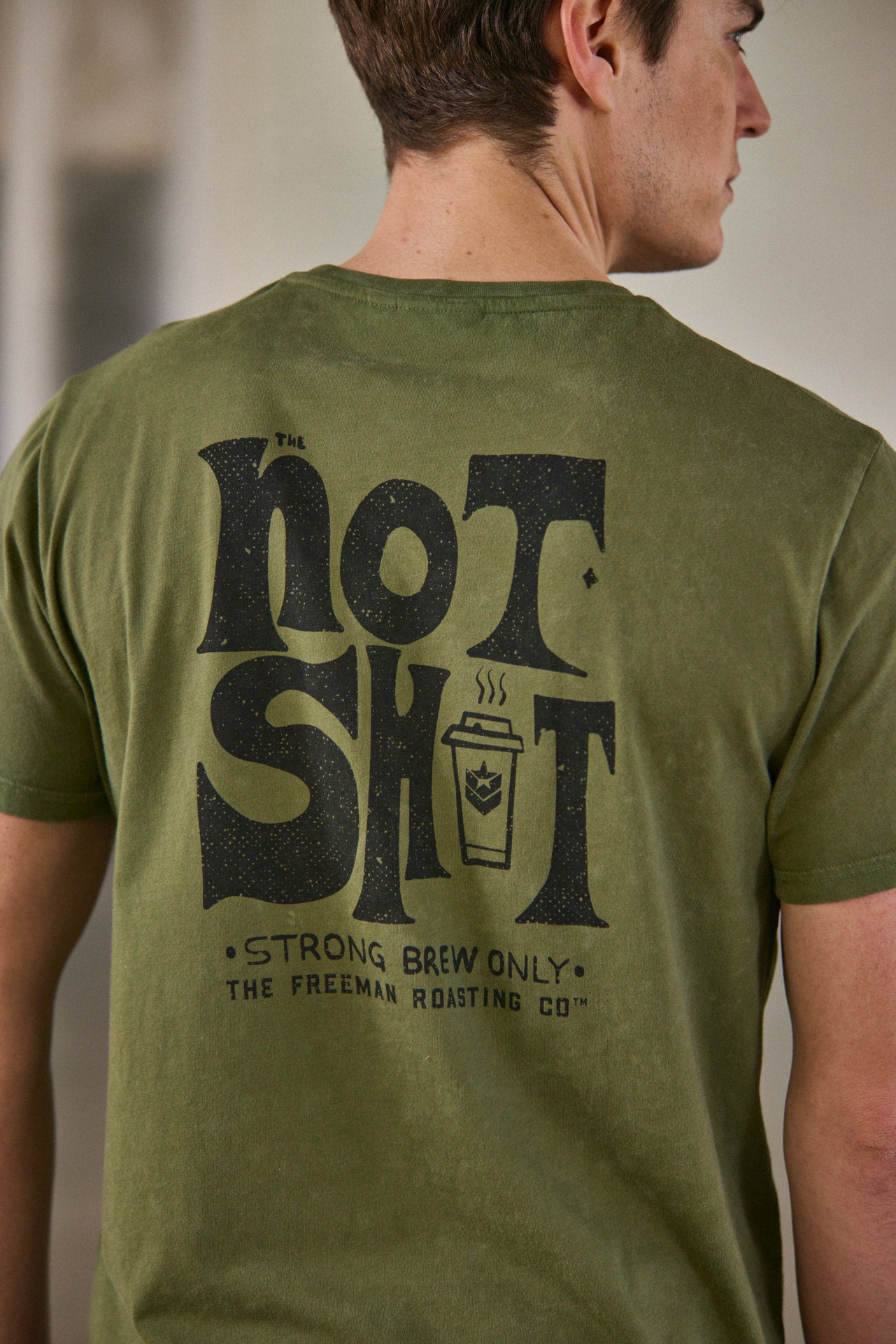T-Shirt col rond Hombres Ivander Hot Shot winter moss | Freeman T. Porter