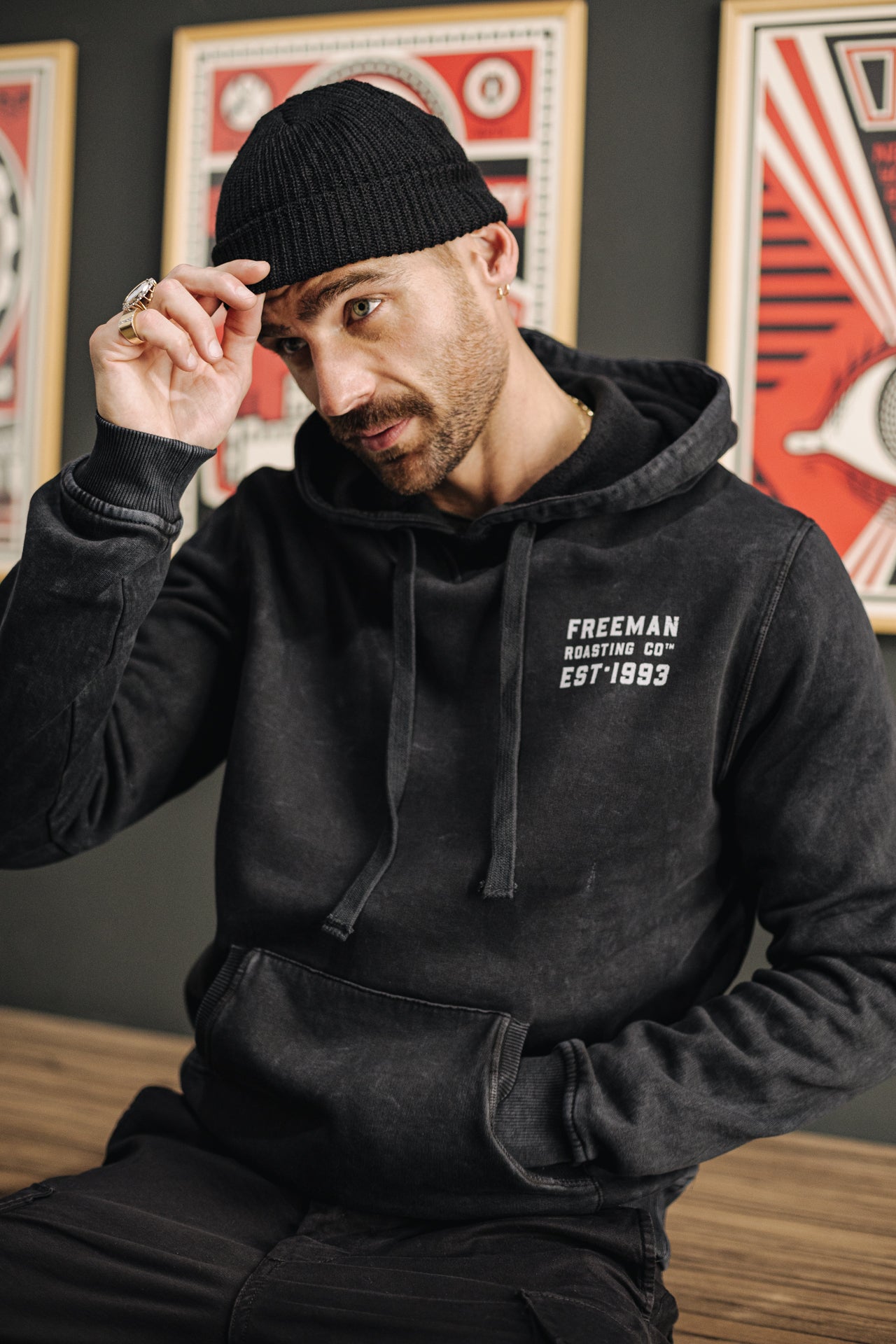 Sweat capuche Homme Nohan Hot Shot anthra | Freeman T. Porter