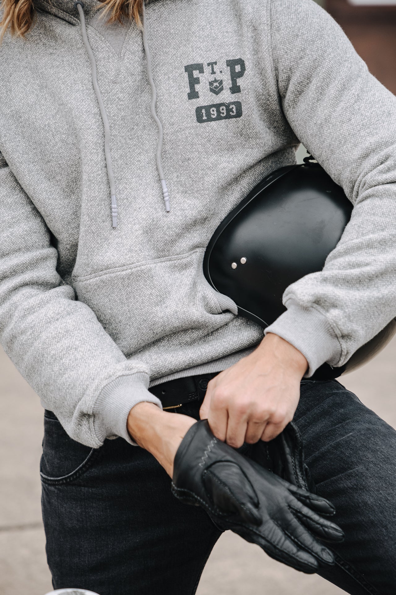 Sweat capuche Men Nohan Macio grey melange | Freeman T. Porter