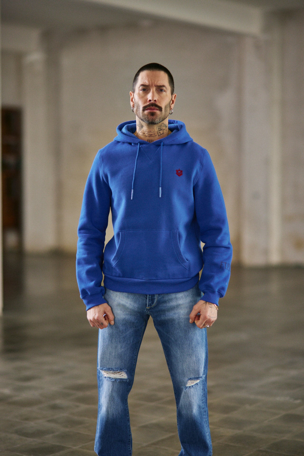 Sweat capuche Men Nohan Lambad majorelle blue | Freeman T. Porter