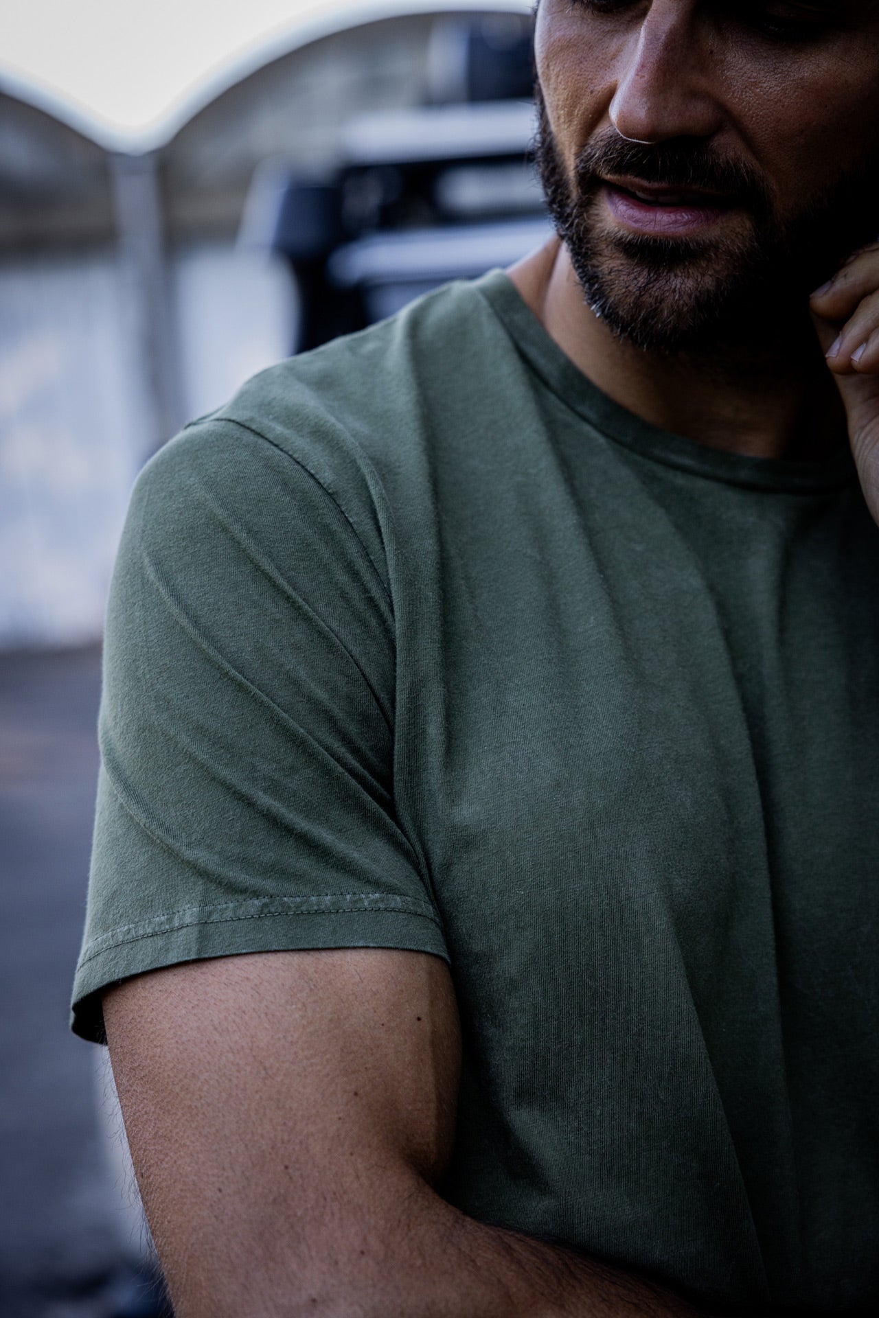 T-Shirt col rond Hombres Flavio Illinois winter moss | Freeman T. Porter