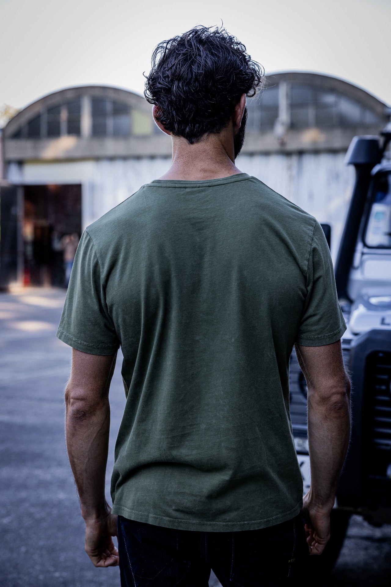 T-Shirt col rond Hombres Flavio Illinois winter moss | Freeman T. Porter