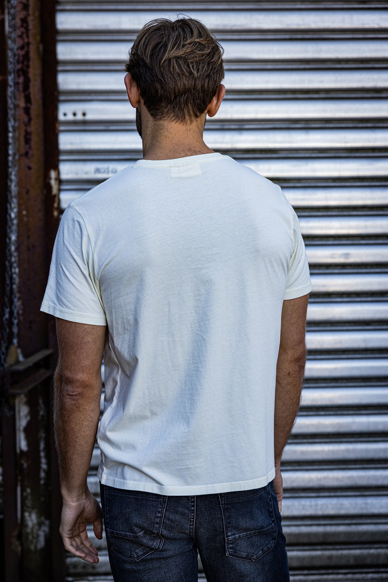T-Shirt col rond Hombres Flavio Illinois egret | Freeman T. Porter
