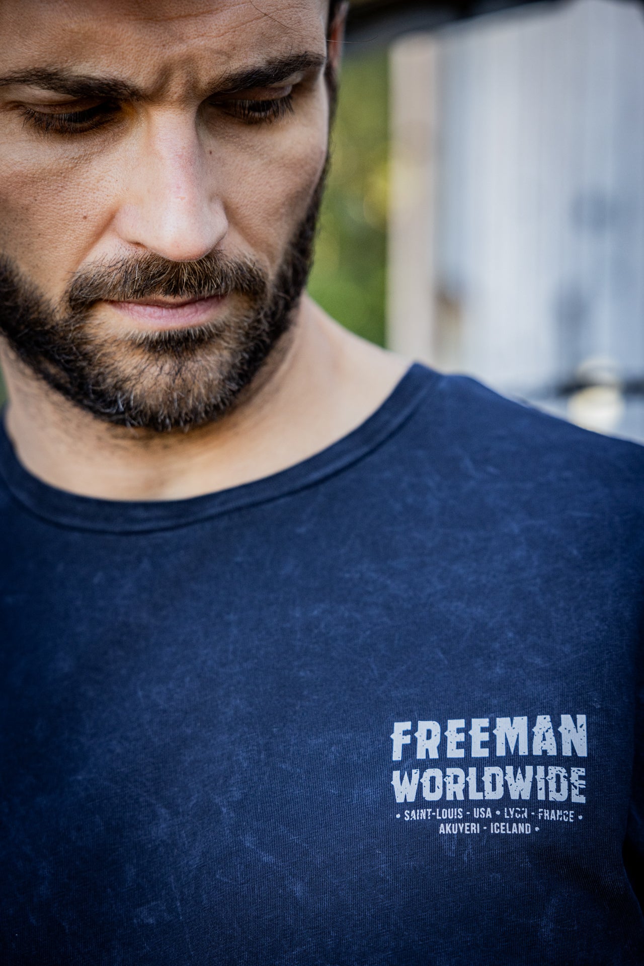 T-Shirt col rond Hombres Octave Gentleman anthra | Freeman T. Porter