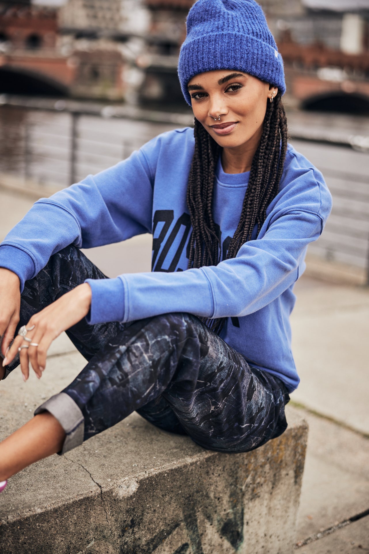 Sweat col rond Femme Solene Print Boston surf the web | Freeman T. Porter