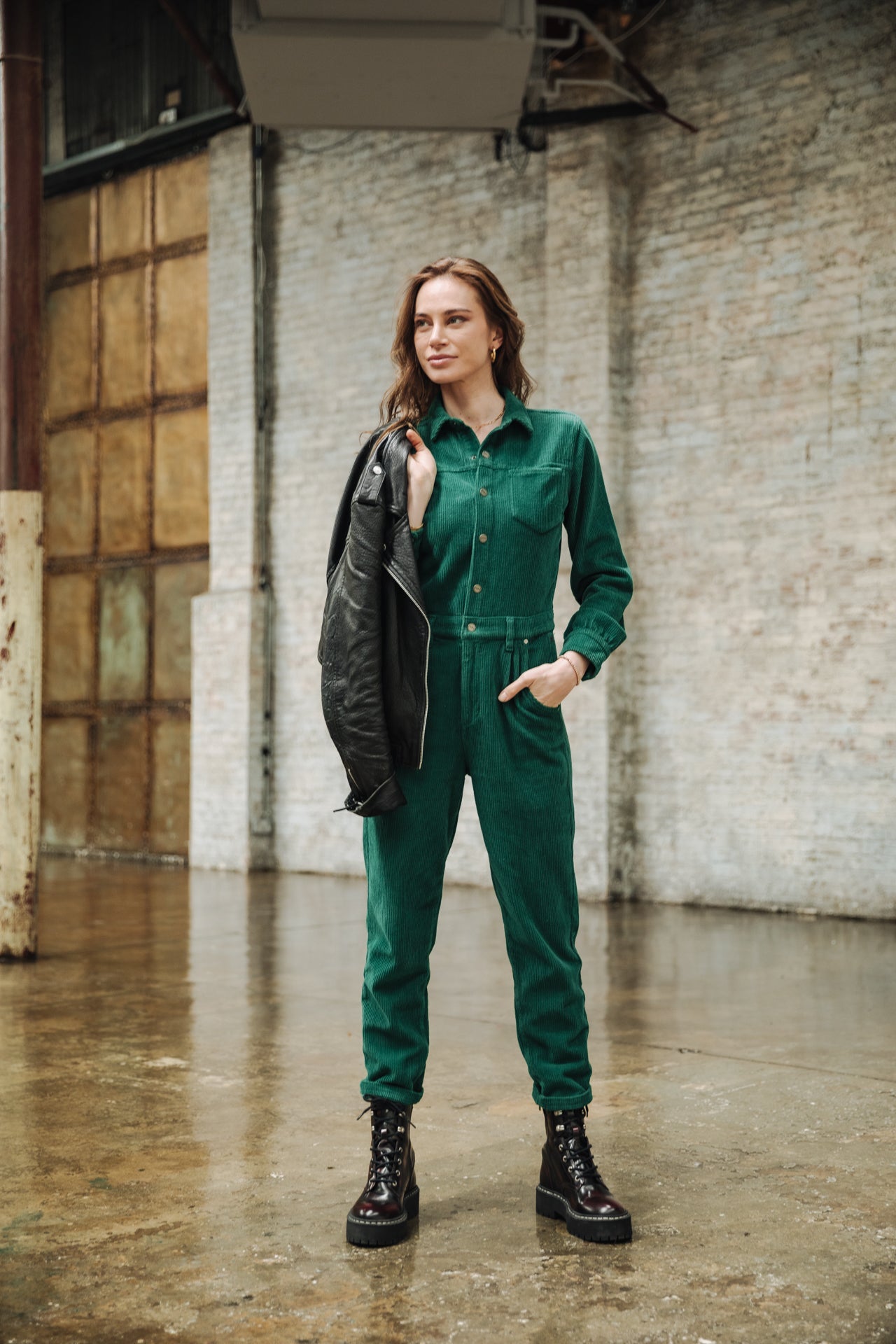 Combinaison Femme Lesly Veluto evergreen | Freeman T. Porter