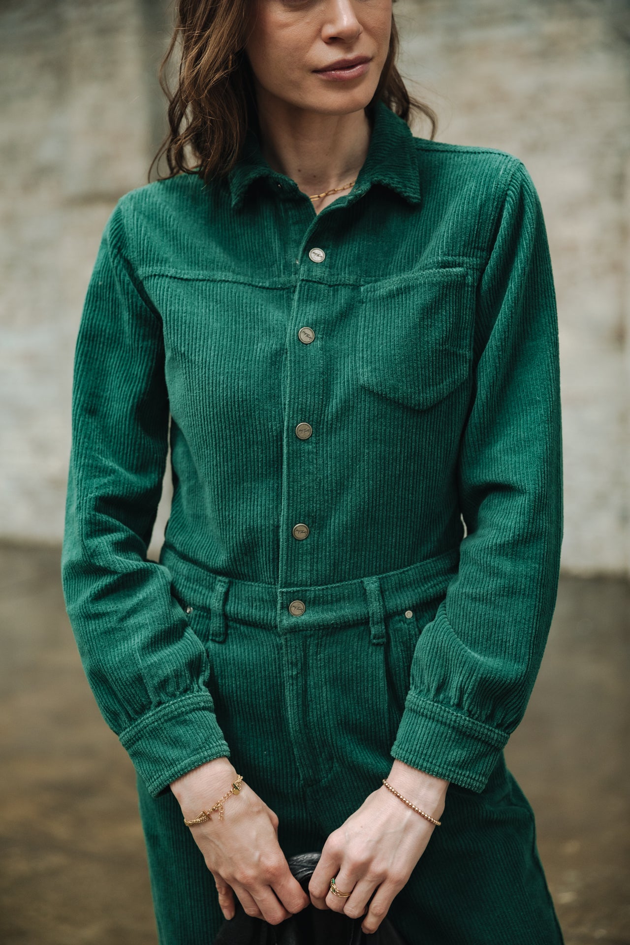 Combinaison Femme Lesly Veluto evergreen | Freeman T. Porter