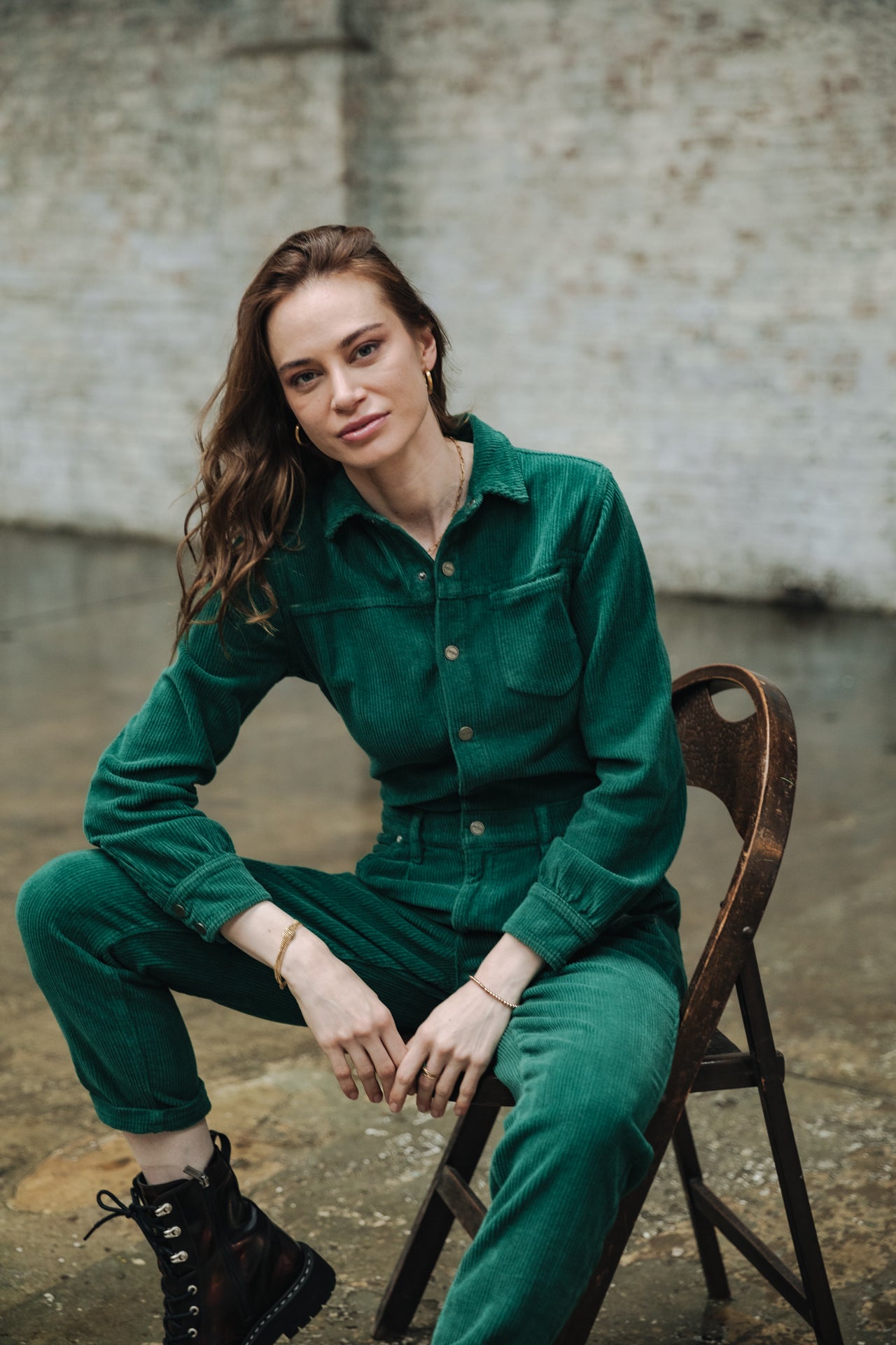 Combinaison Woman Lesly Veluto evergreen | Freeman T. Porter