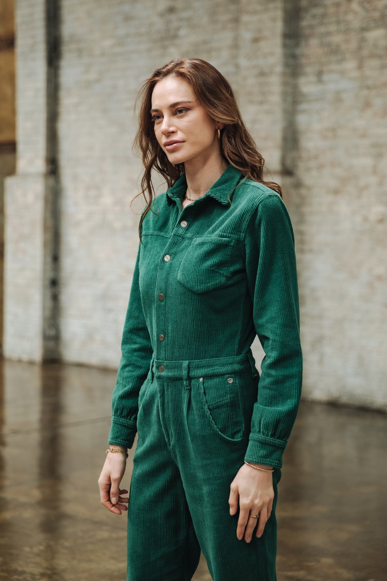 Combinaison Woman Lesly Veluto evergreen | Freeman T. Porter