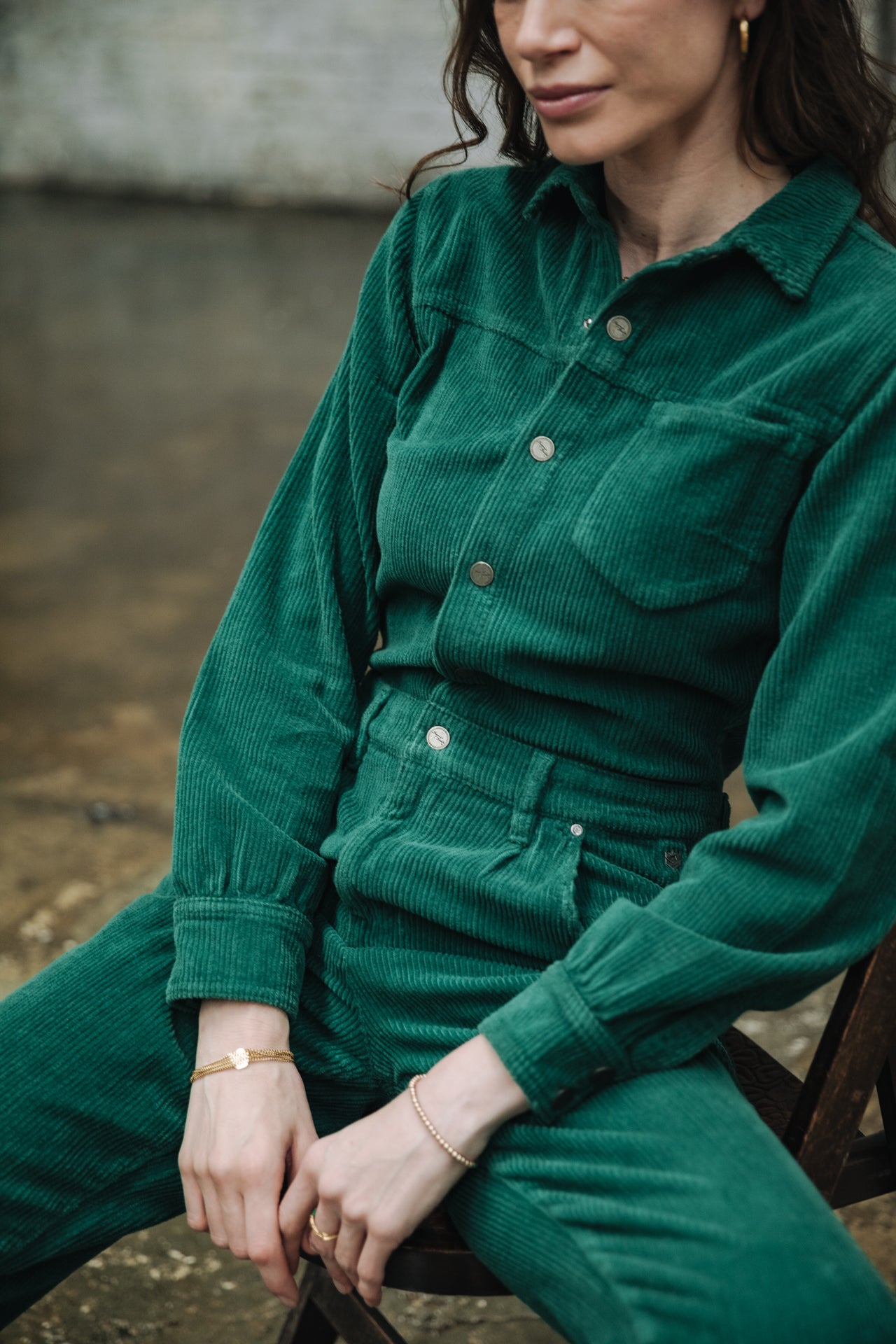 Combinaison Woman Lesly Veluto evergreen | Freeman T. Porter