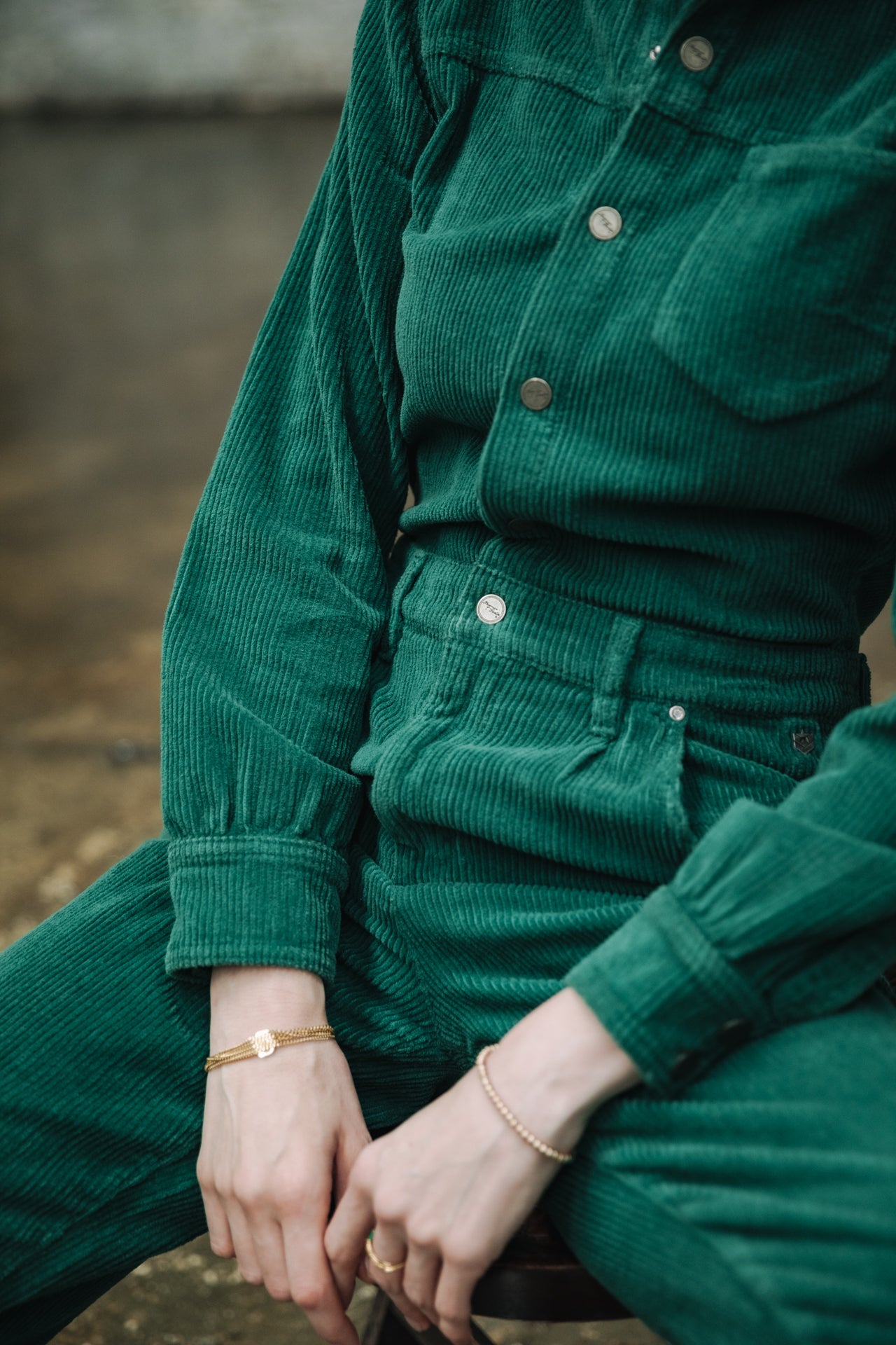Combinaison Woman Lesly Veluto evergreen | Freeman T. Porter