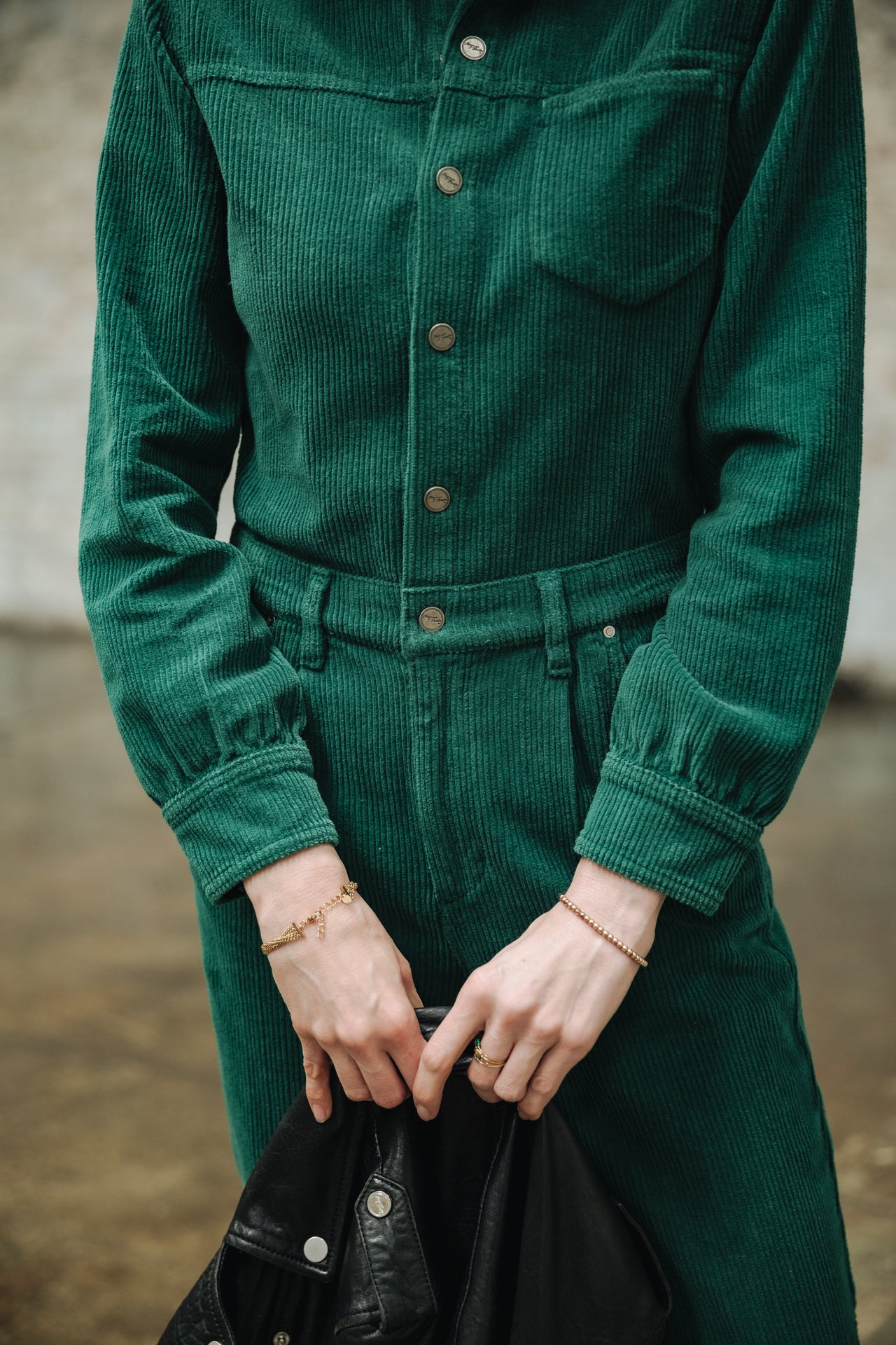 Combinaison Woman Lesly Veluto evergreen | Freeman T. Porter
