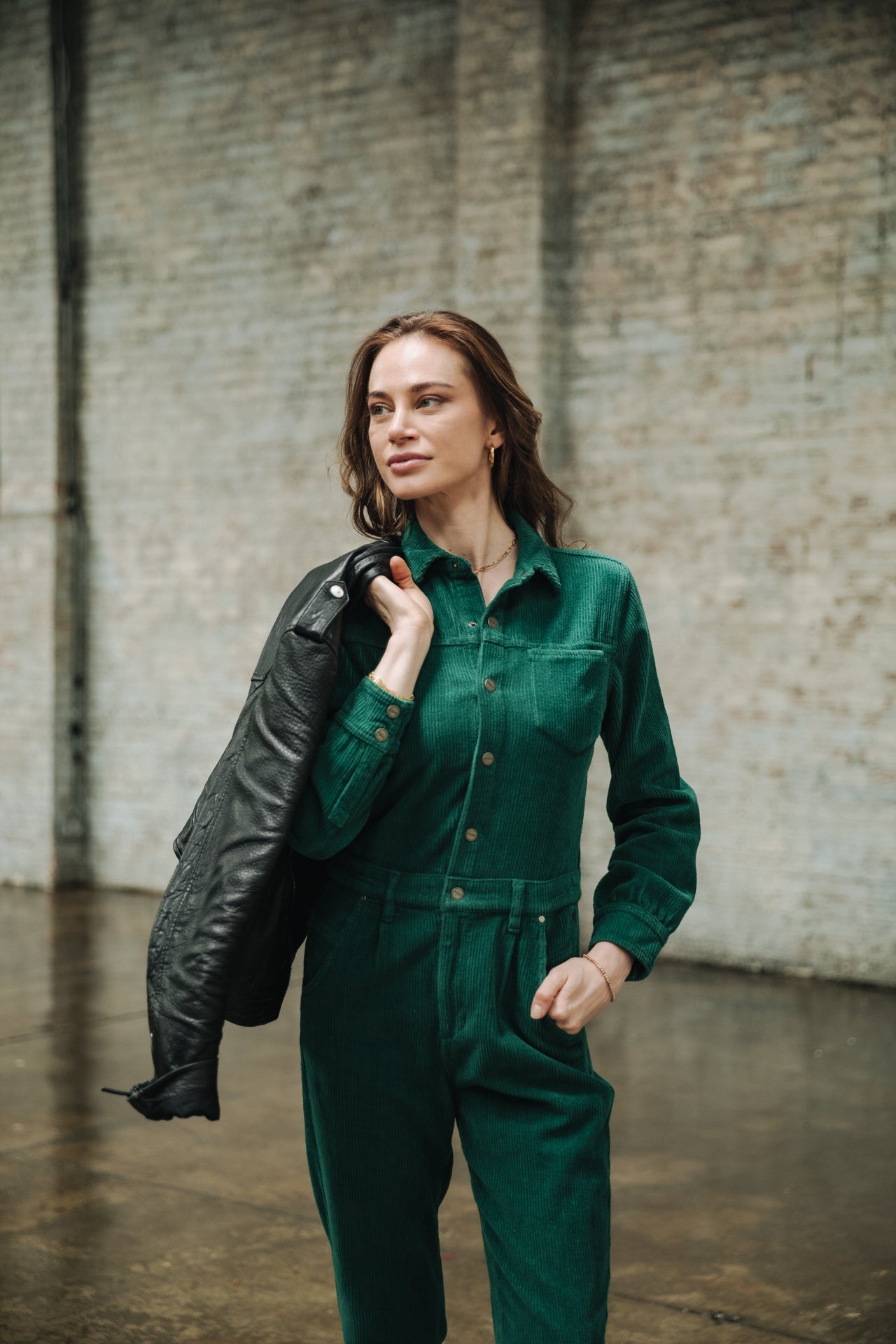 Combinaison Woman Lesly Veluto evergreen | Freeman T. Porter