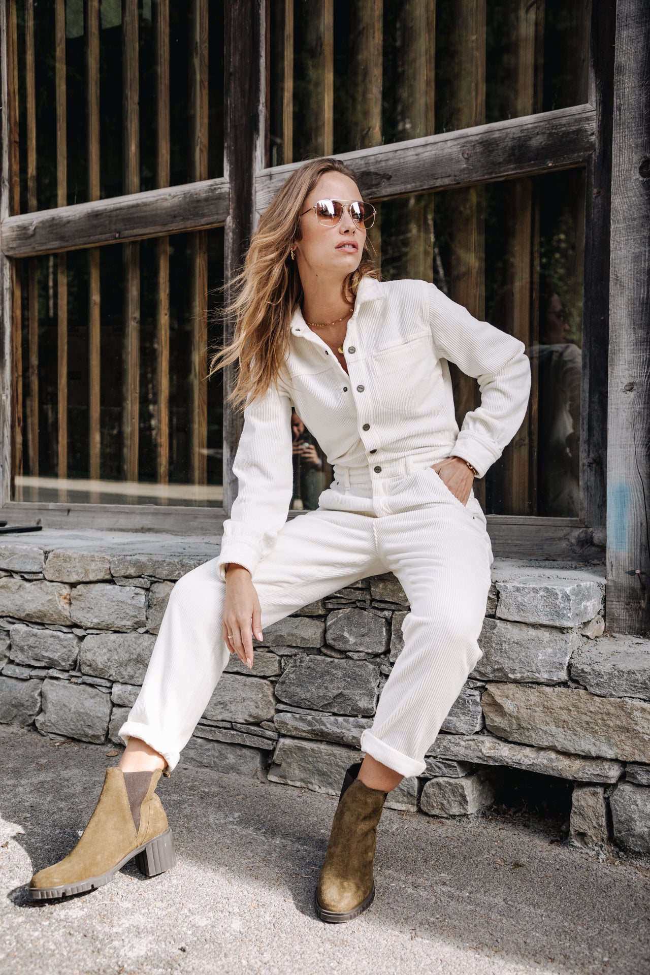 Combinaison Frau Lesly Veluto egret | Freeman T. Porter