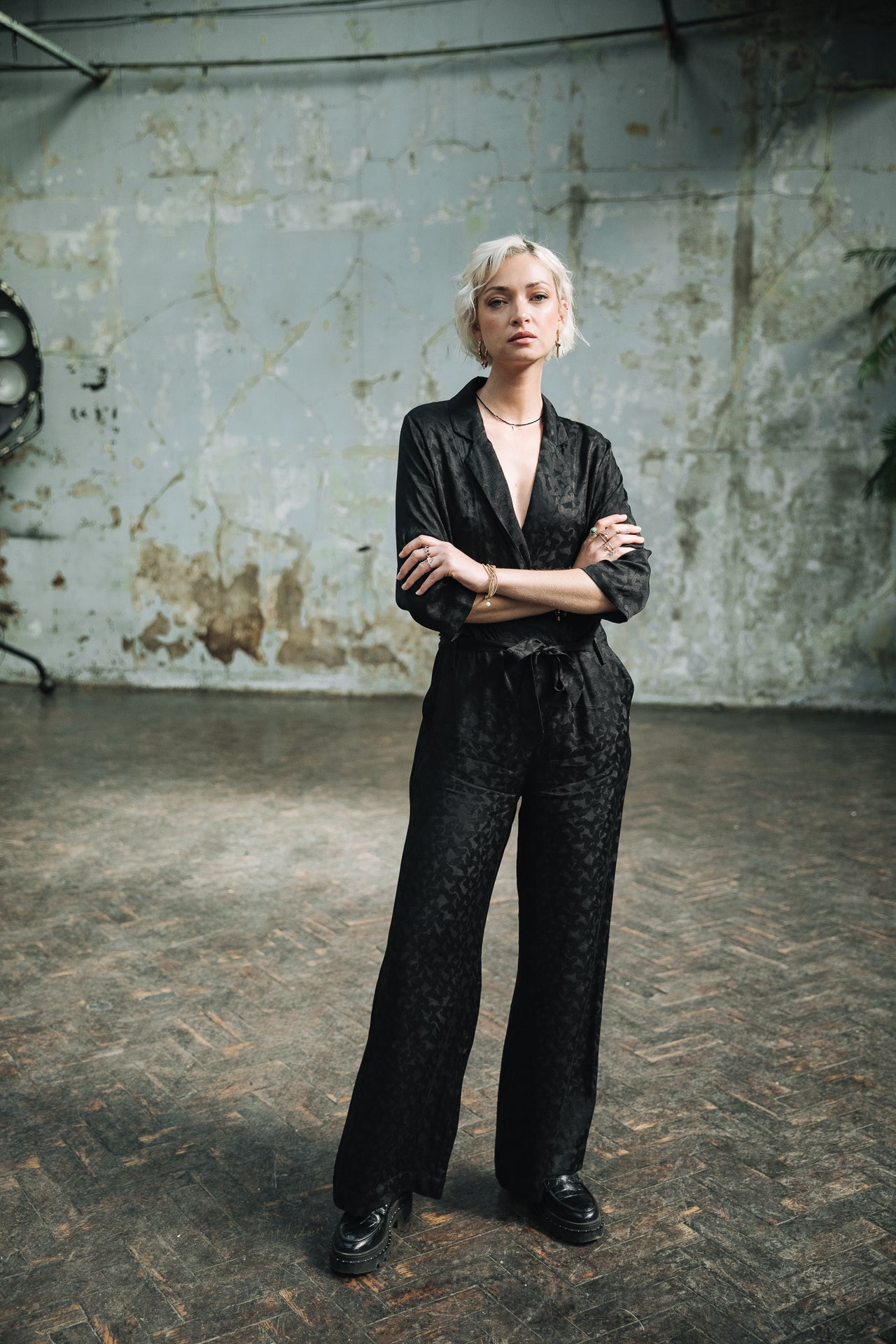 Combinaison Femme Loana Jacquard black | Freeman T. Porter