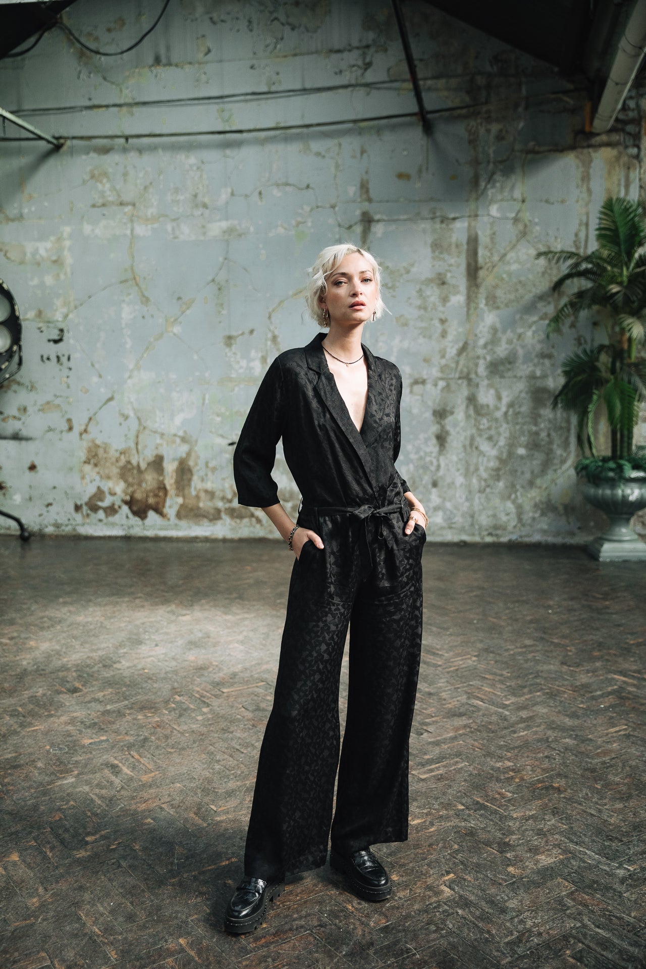 Combinaison Woman Loana Jacquard black | Freeman T. Porter