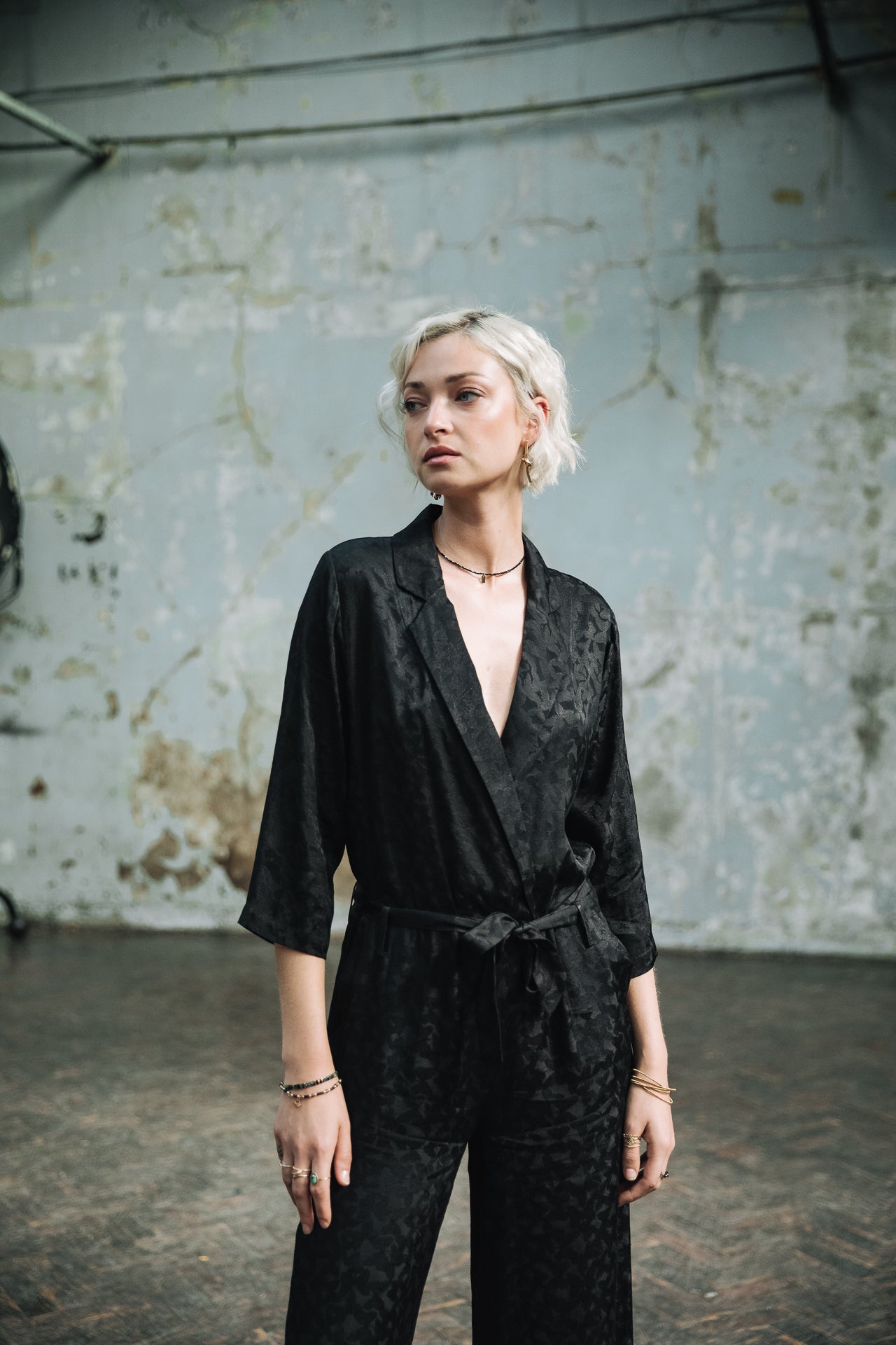 Combinaison Woman Loana Jacquard black | Freeman T. Porter