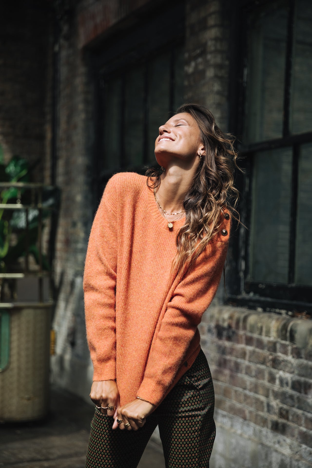 Pull manches longues Femme Priya Rib setting sun | Freeman T. Porter