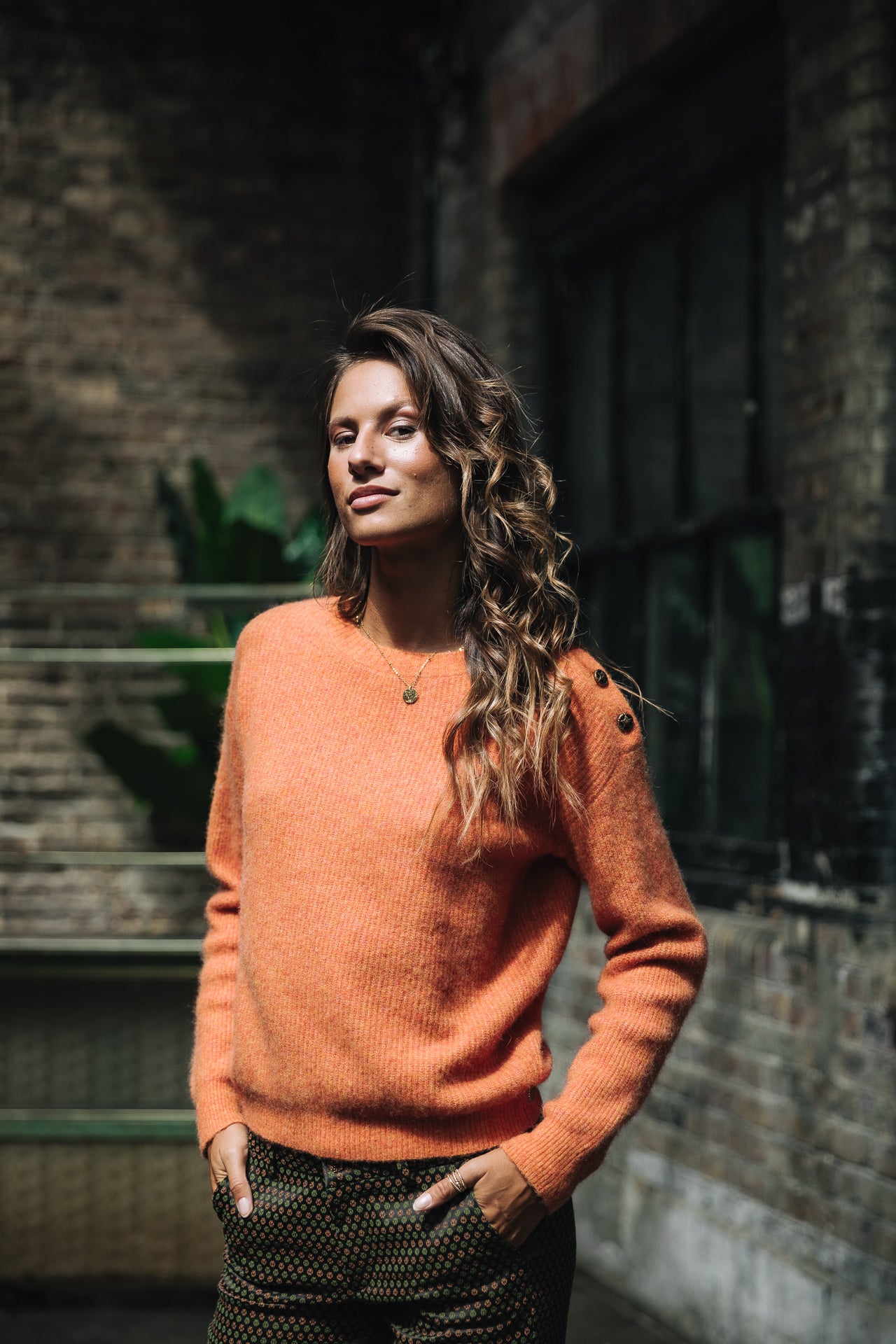 Pull manches longues Femme Priya Rib setting sun | Freeman T. Porter
