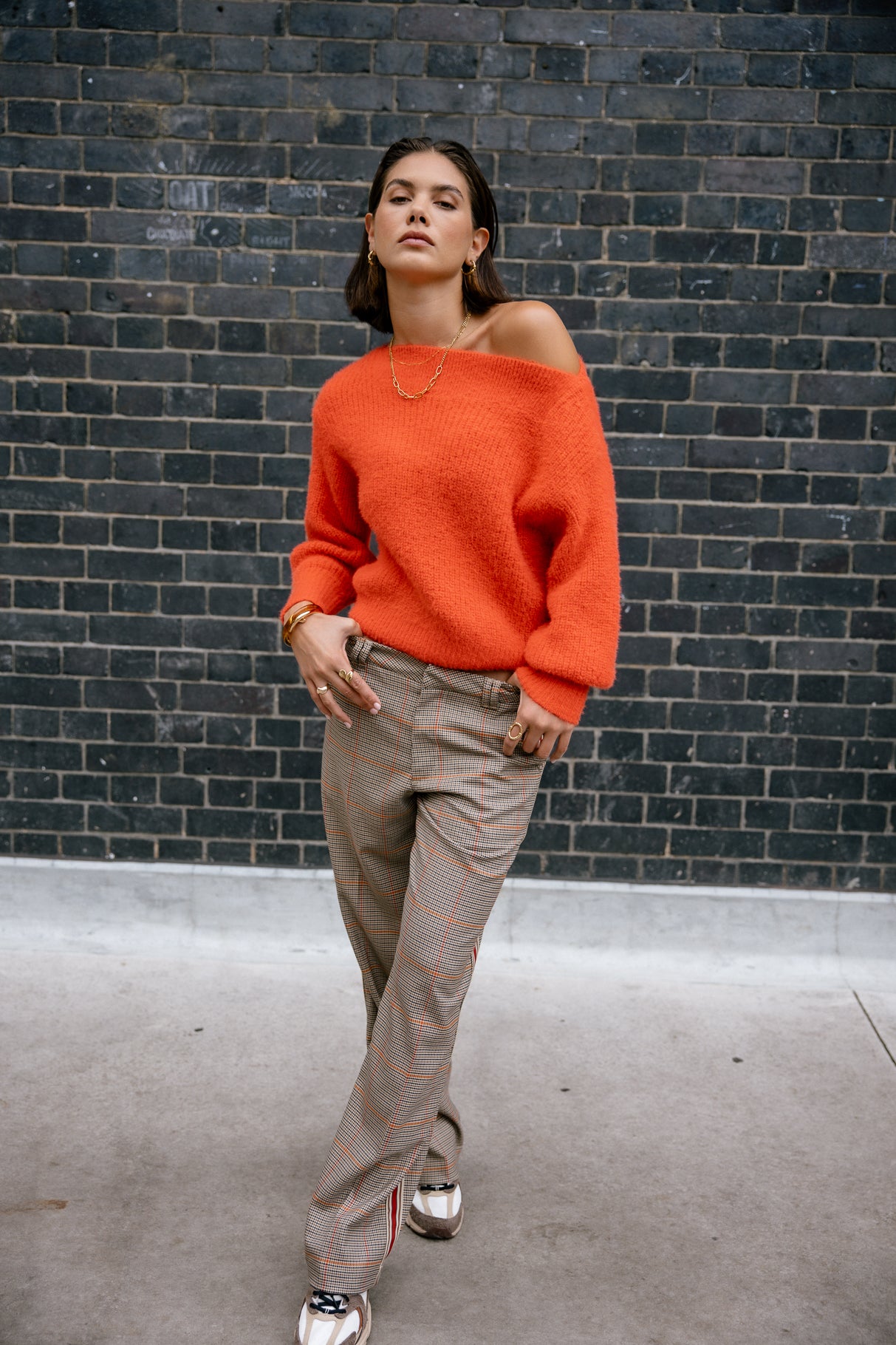 Pull col bateau Frau Peria Rib mandarin | Freeman T. Porter