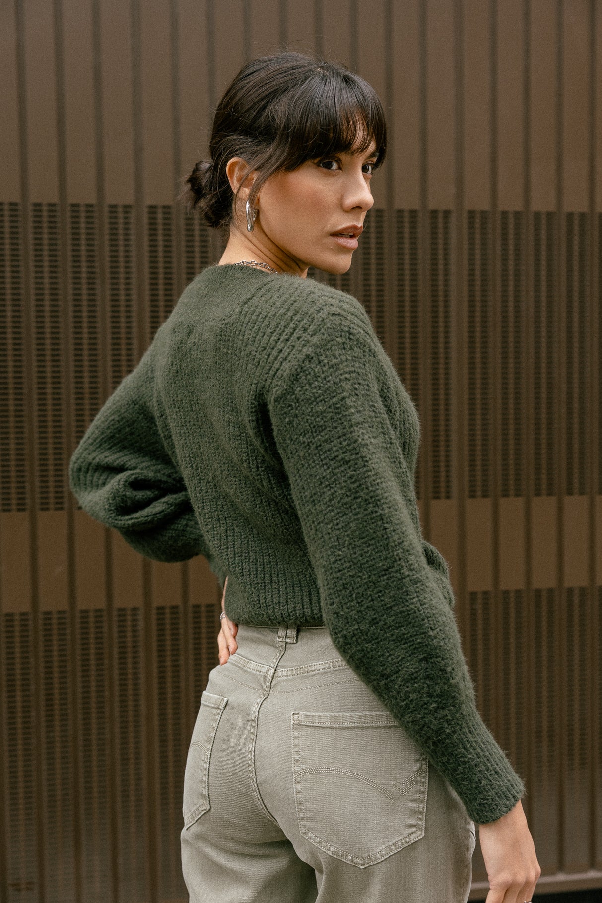 Punto cuello barco Mujer Peria Rib khaki | Freeman T. Porter