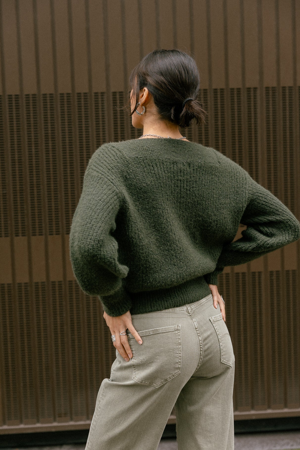 Pull col bateau Femme Peria Rib khaki | Freeman T. Porter