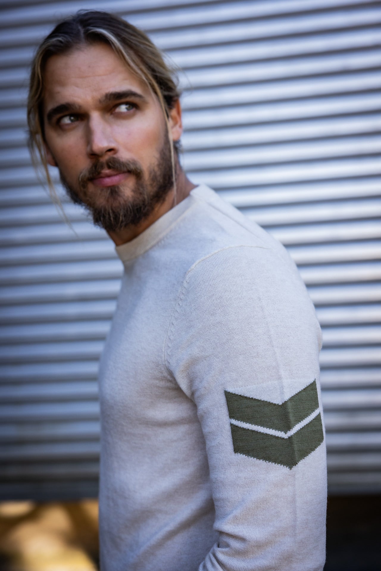 Pull col rond Men Sonny Nacka beige | Freeman T. Porter