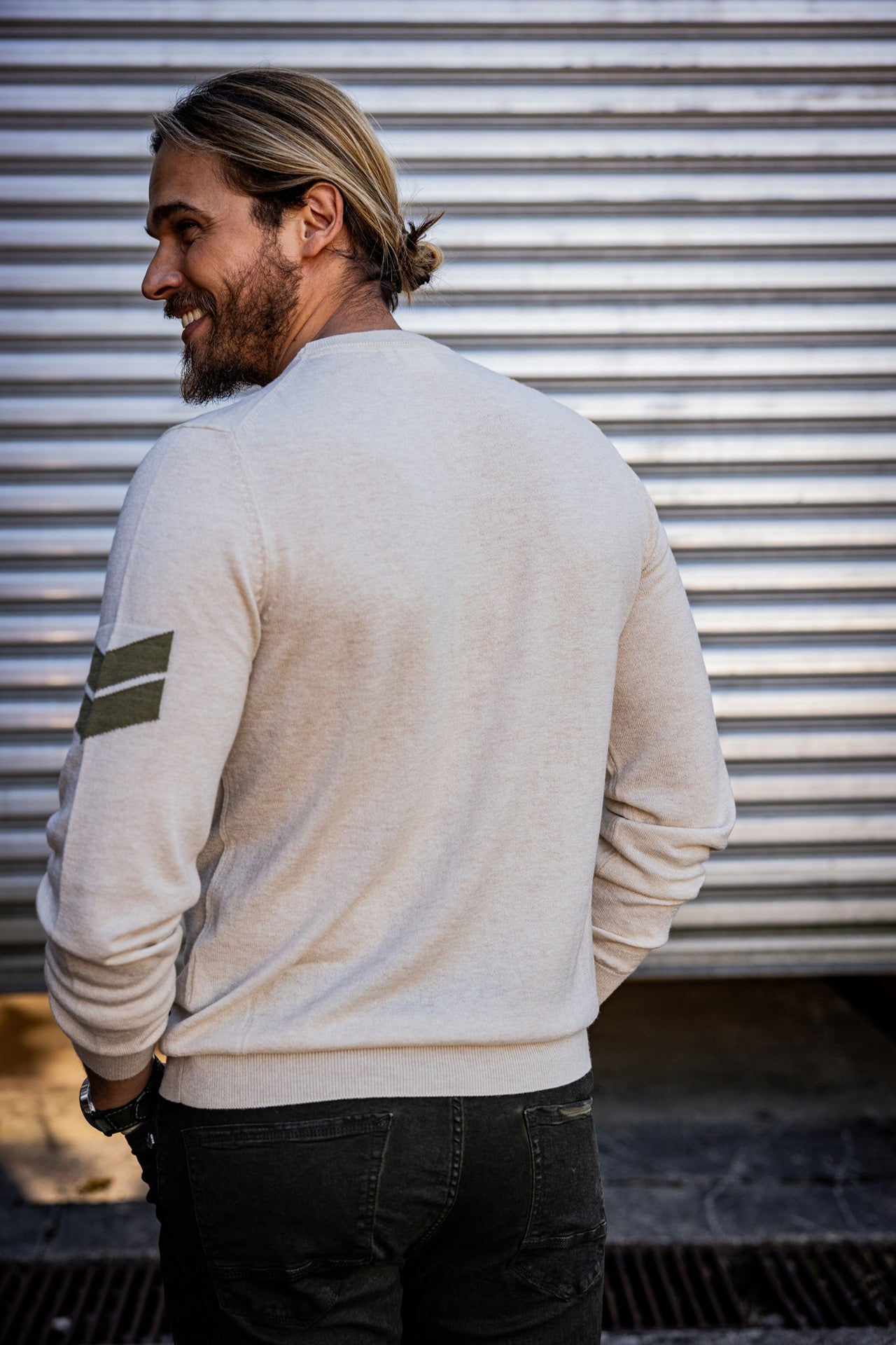 Pull col rond Men Sonny Nacka beige | Freeman T. Porter